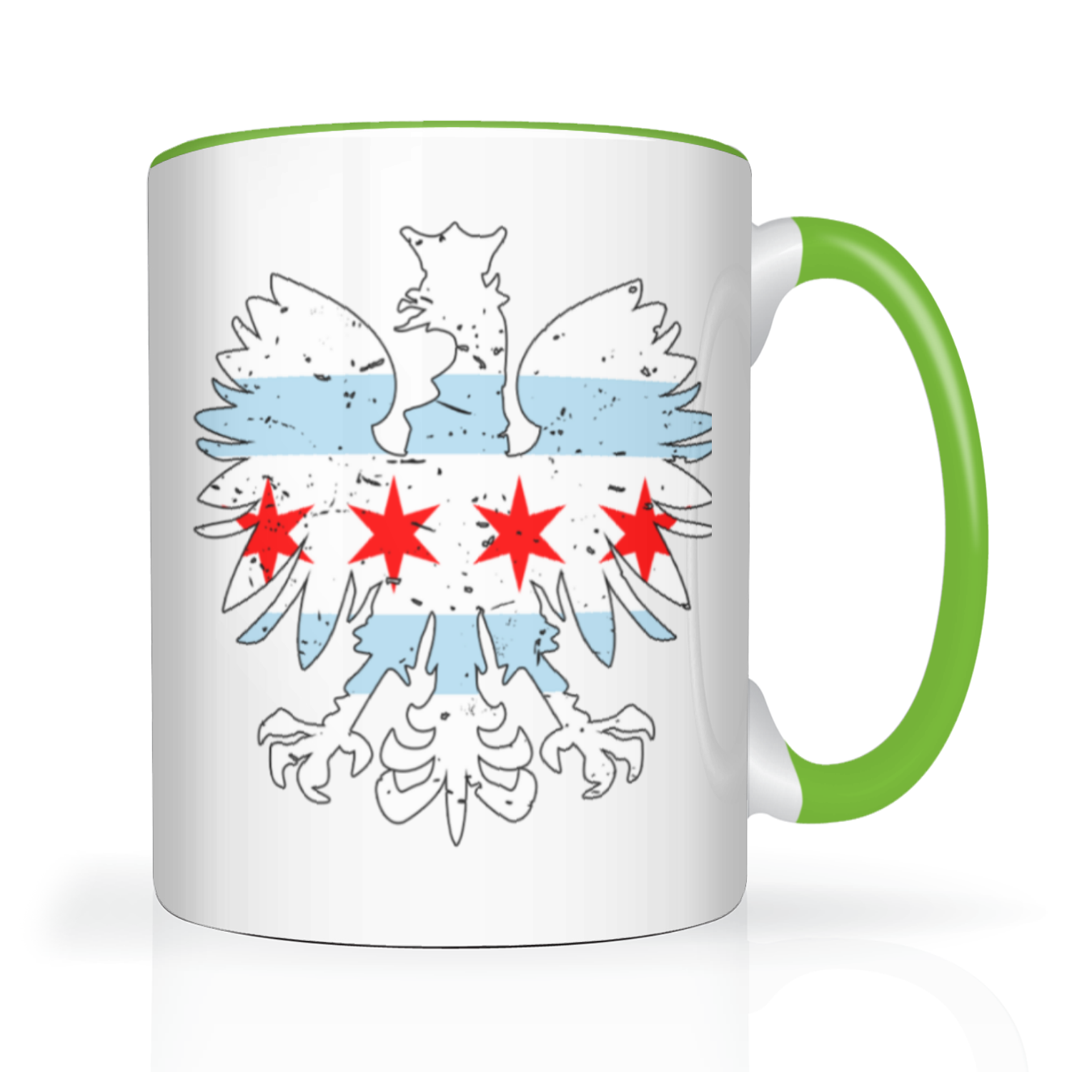 Chicago Flag Polish Eagle 2 Tone 15oz Mug