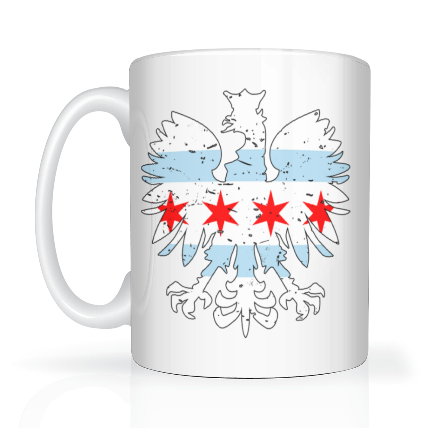 Chicago Flag Polish Eagle 2 Tone 15oz Mug