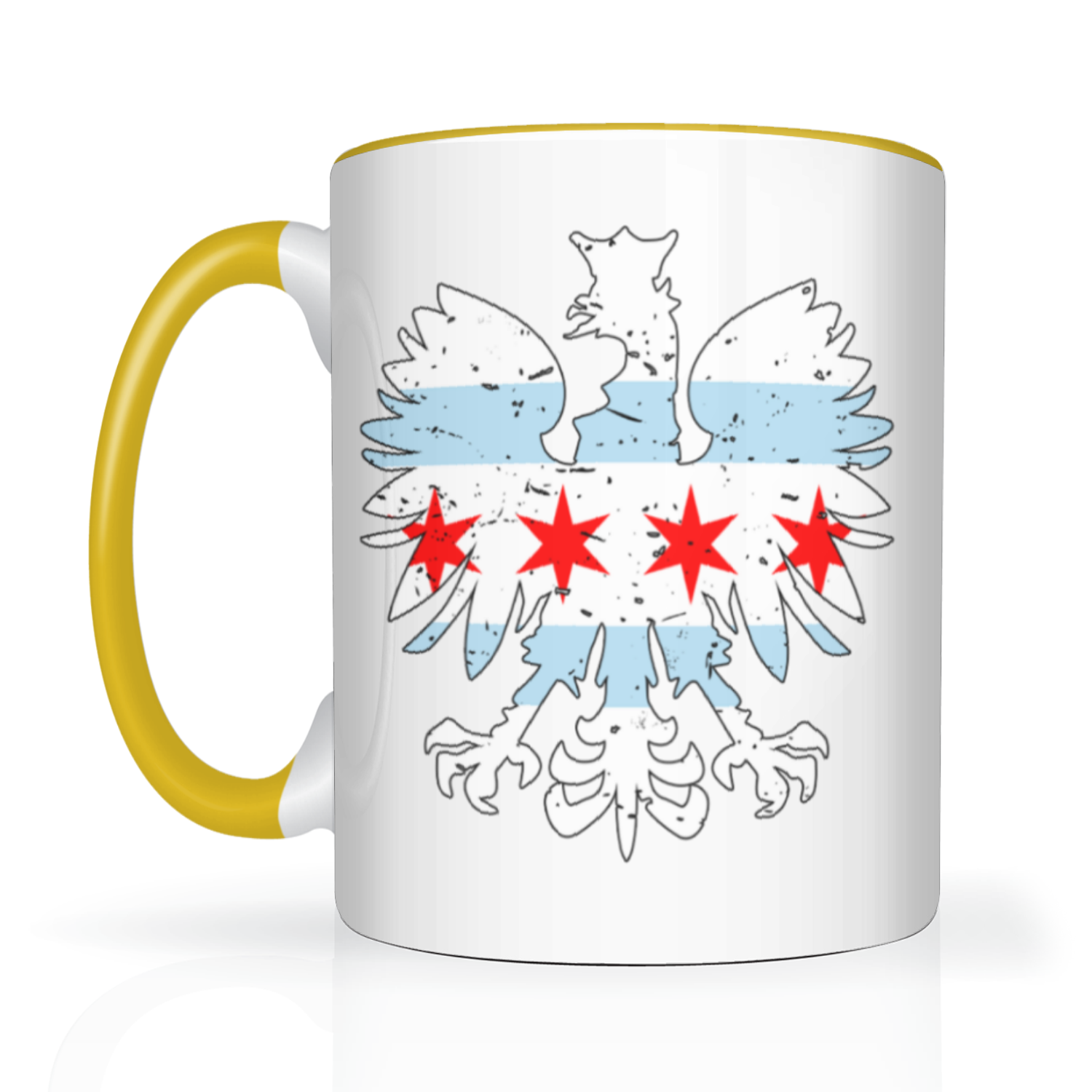 Chicago Flag Polish Eagle 2 Tone 15oz Mug
