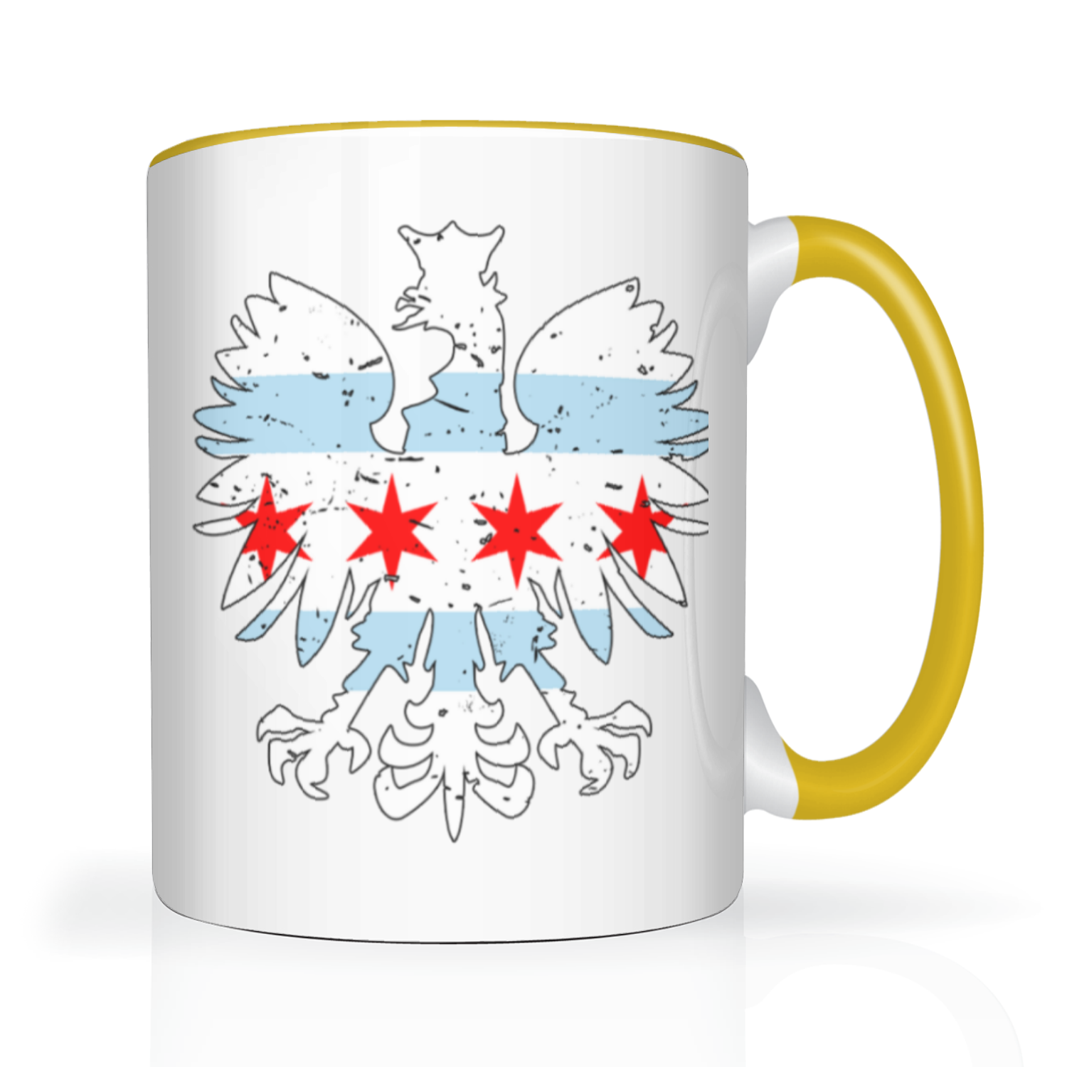 Chicago Flag Polish Eagle 2 Tone 15oz Mug