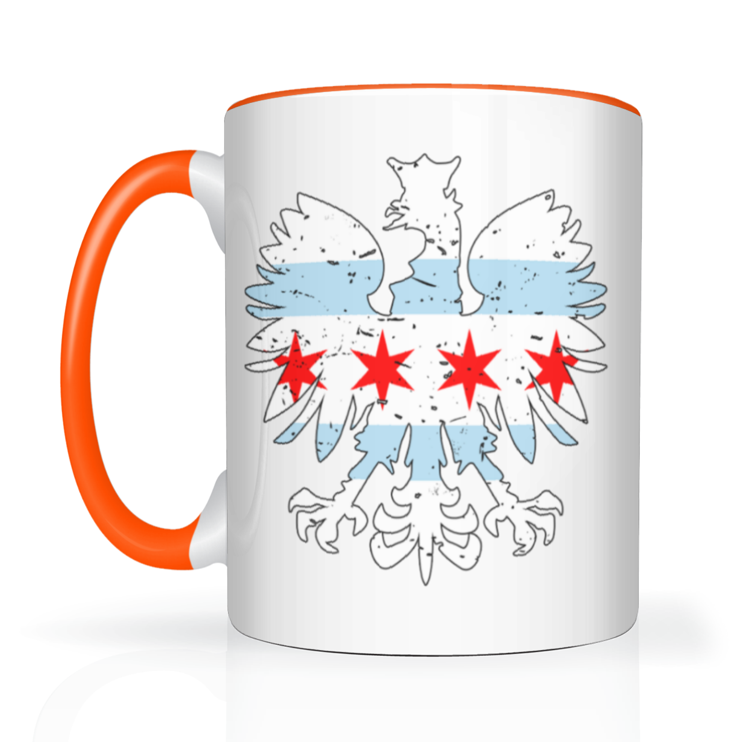 Chicago Flag Polish Eagle 2 Tone 15oz Mug