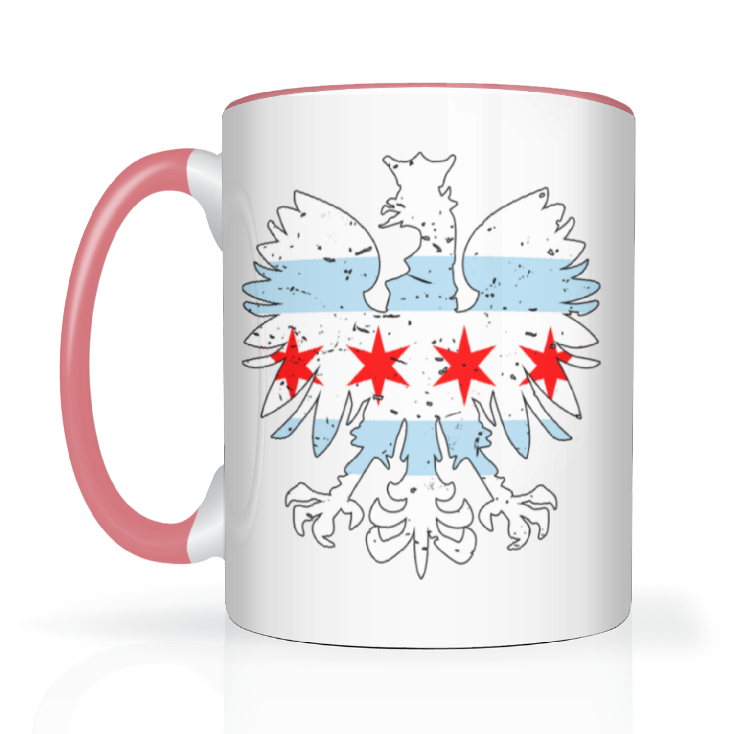 Chicago Flag Polish Eagle 2 Tone 15oz Mug