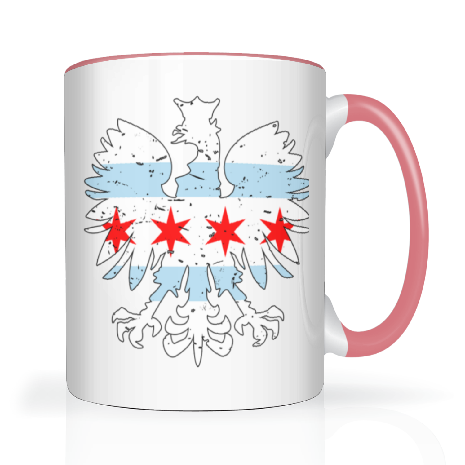 Chicago Flag Polish Eagle 2 Tone 15oz Mug