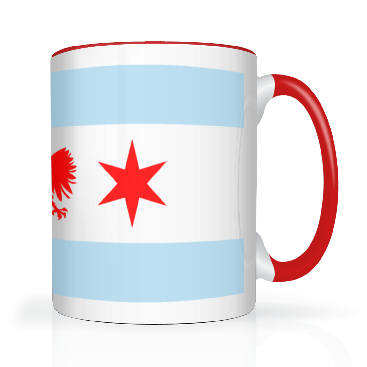 Chicago Flag Polish Single Eagle 2 Tone 15oz Mug