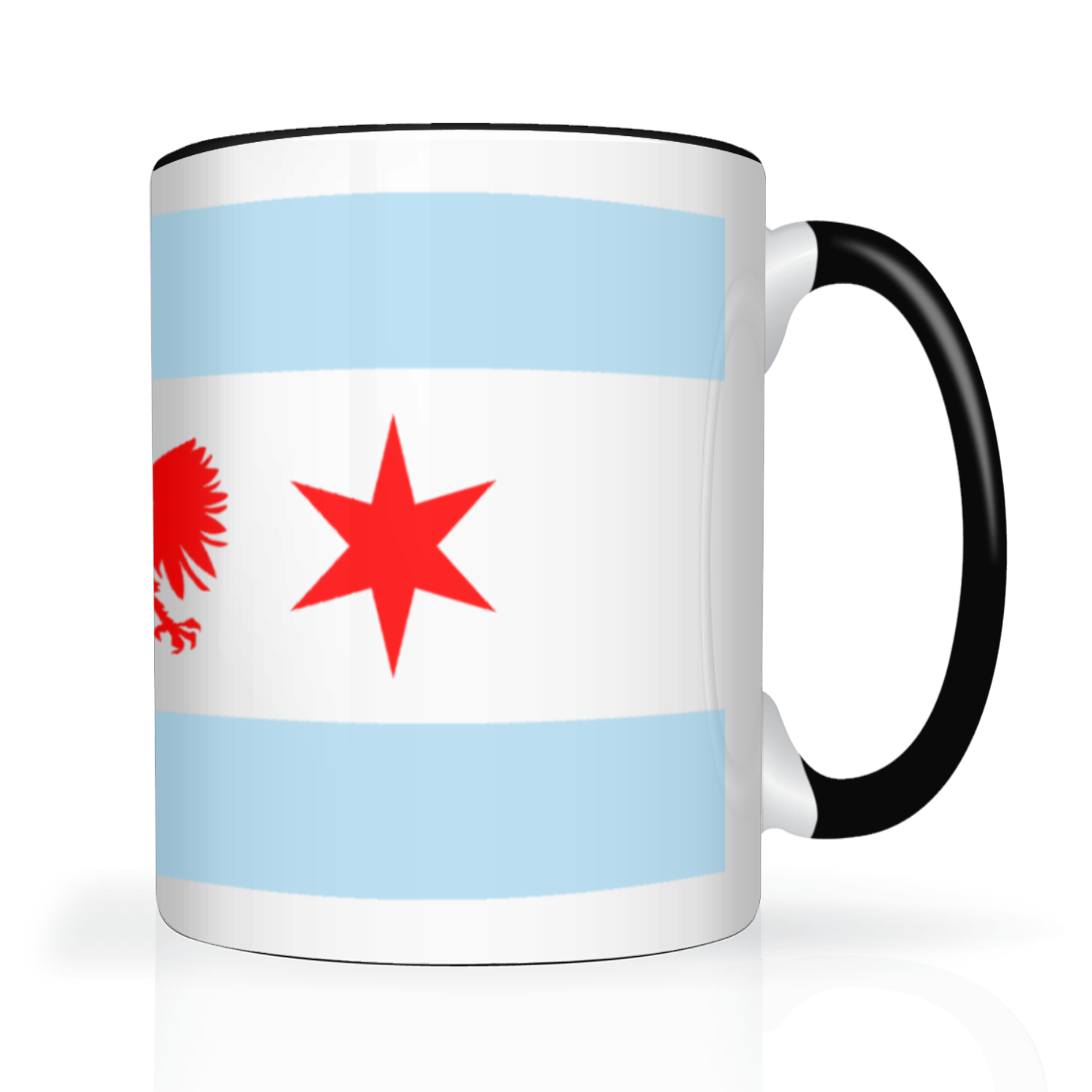 Chicago Flag Polish Single Eagle 2 Tone 15oz Mug