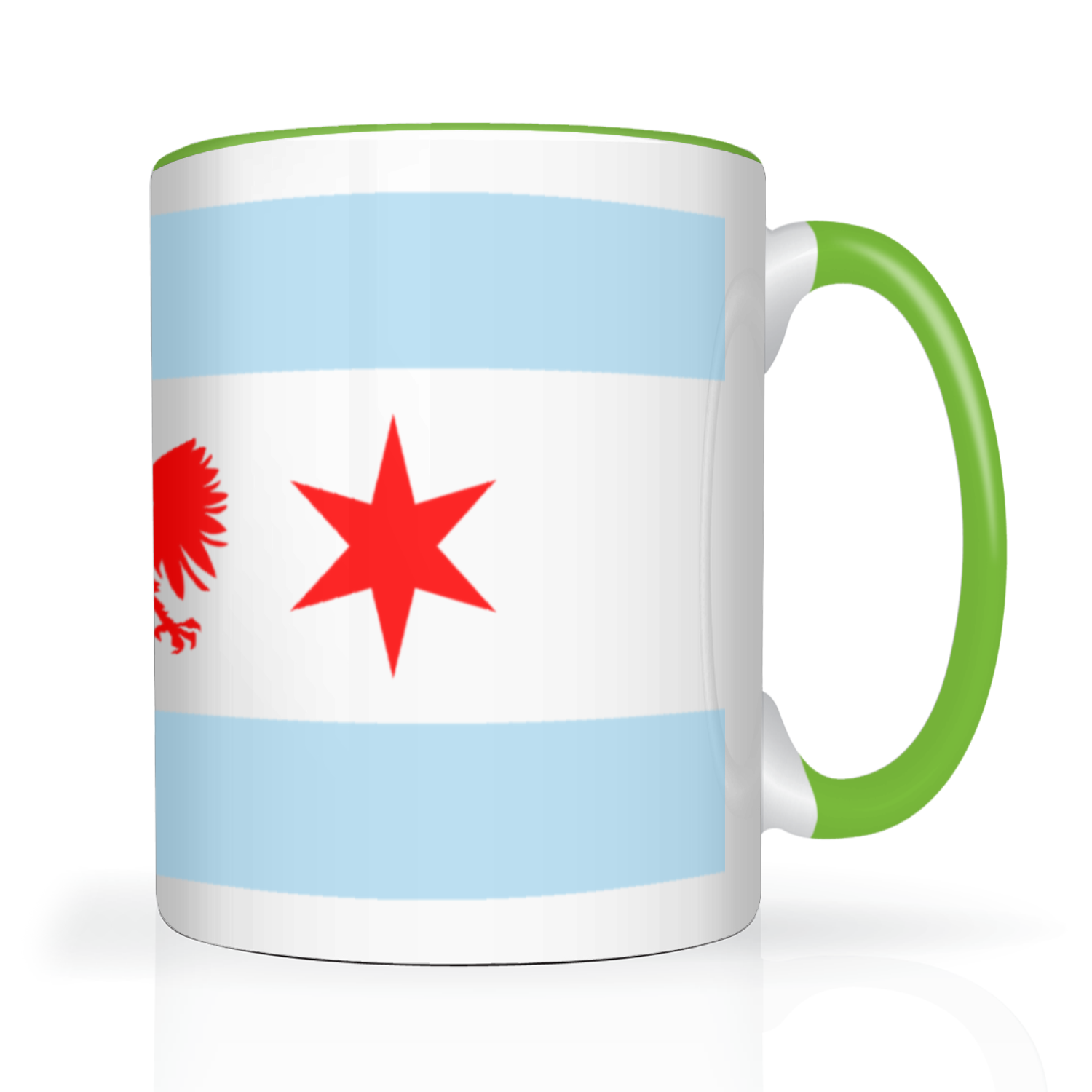 Chicago Flag Polish Single Eagle 2 Tone 15oz Mug