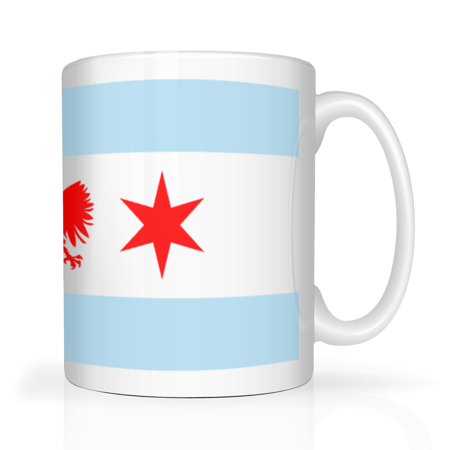 Chicago Flag Polish Single Eagle 2 Tone 15oz Mug