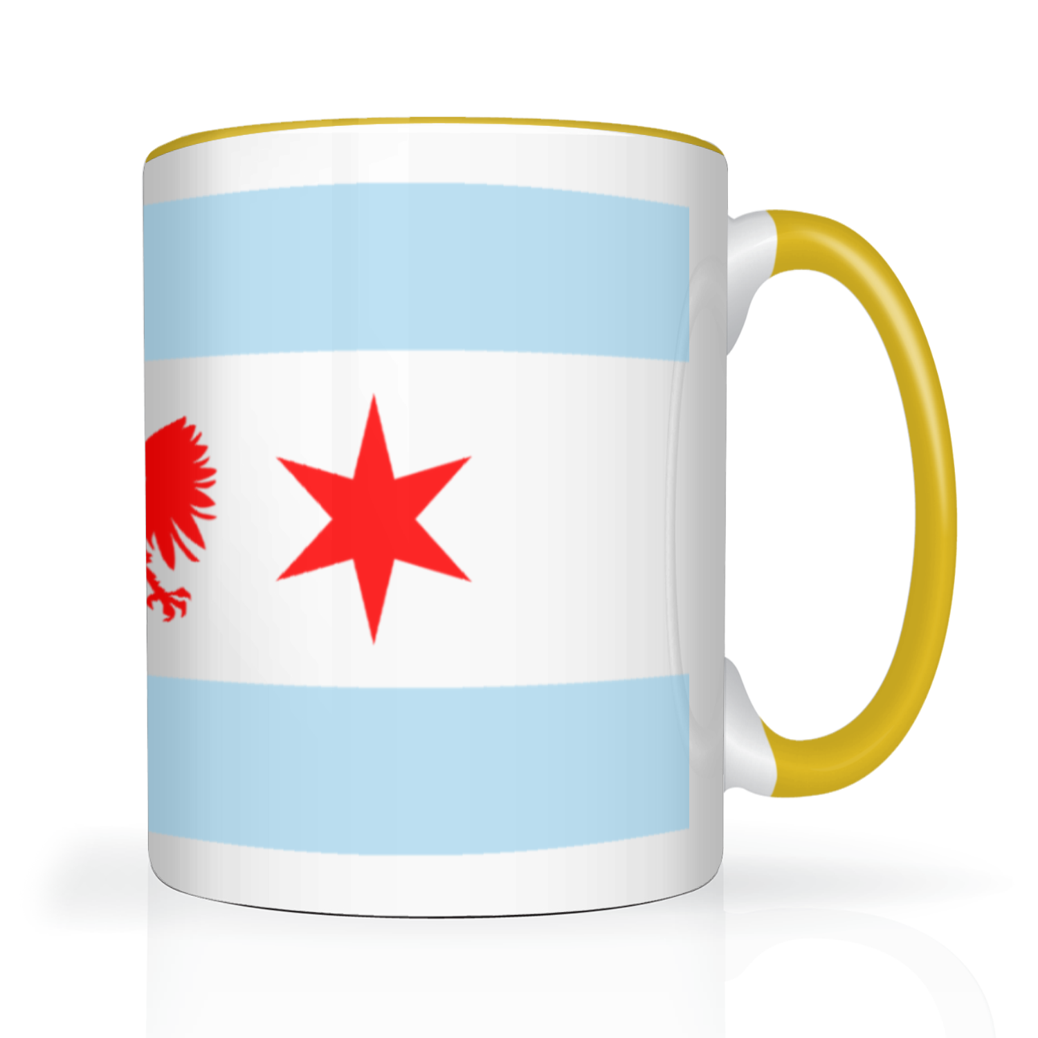 Chicago Flag Polish Single Eagle 2 Tone 15oz Mug