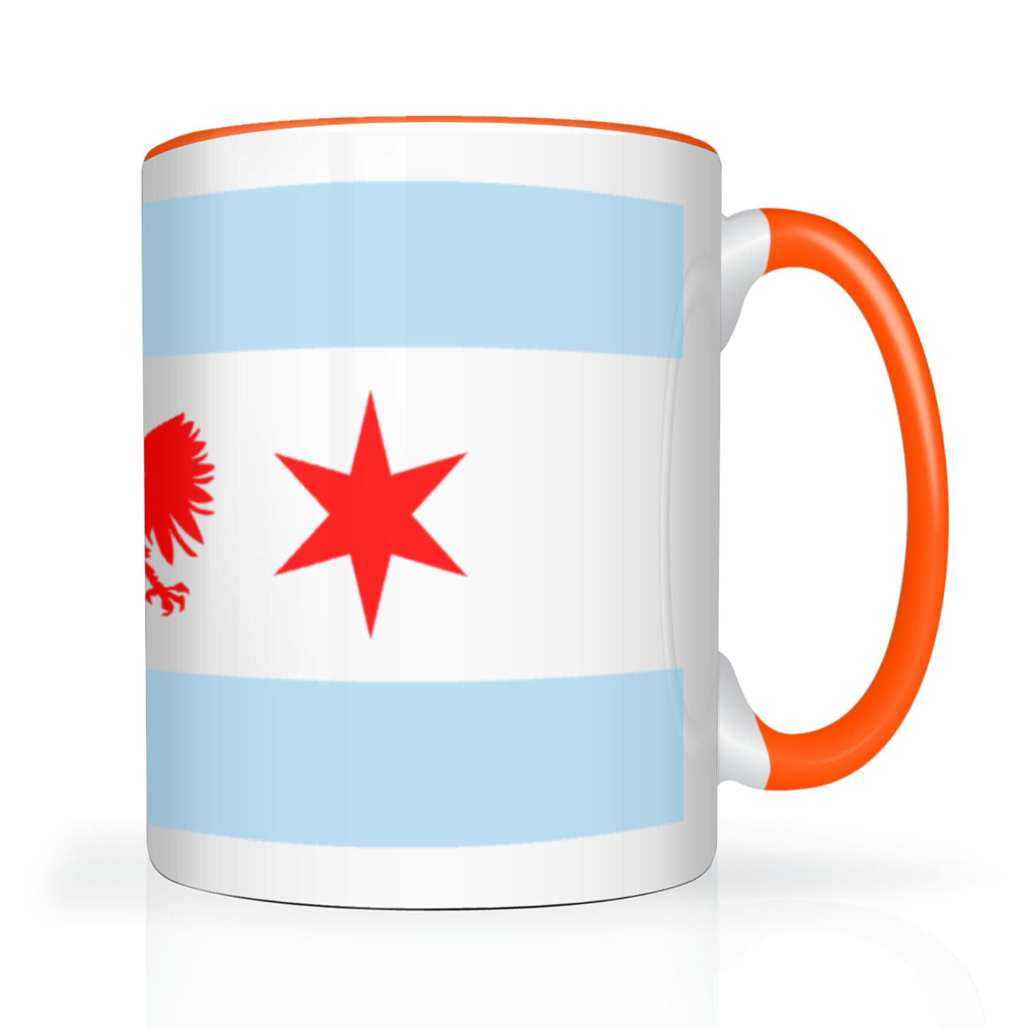 Chicago Flag Polish Single Eagle 2 Tone 15oz Mug