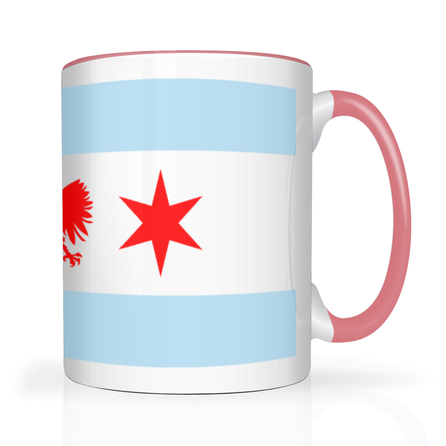 Chicago Flag Polish Single Eagle 2 Tone 15oz Mug