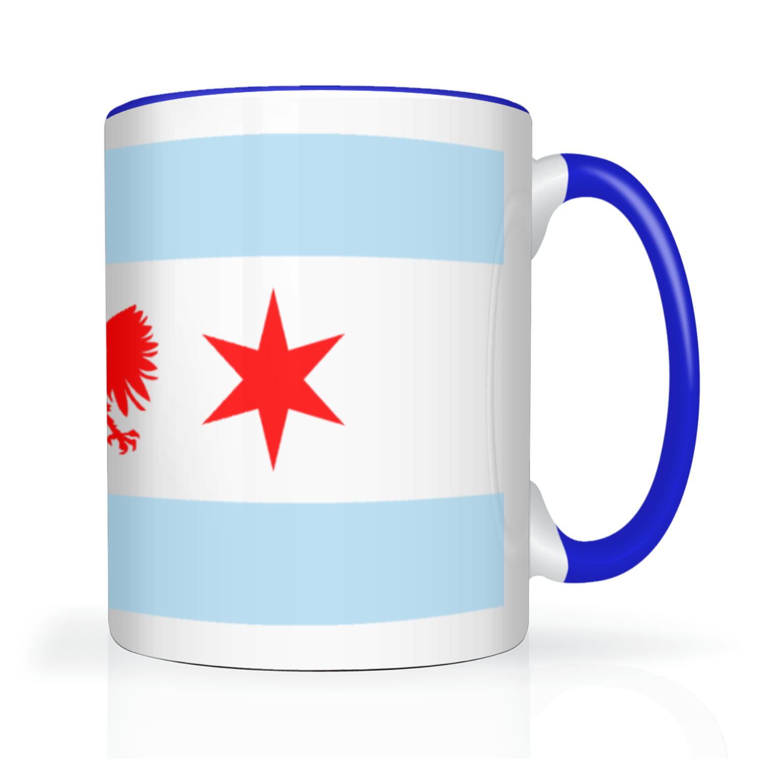 Chicago Flag Polish Single Eagle 2 Tone 15oz Mug