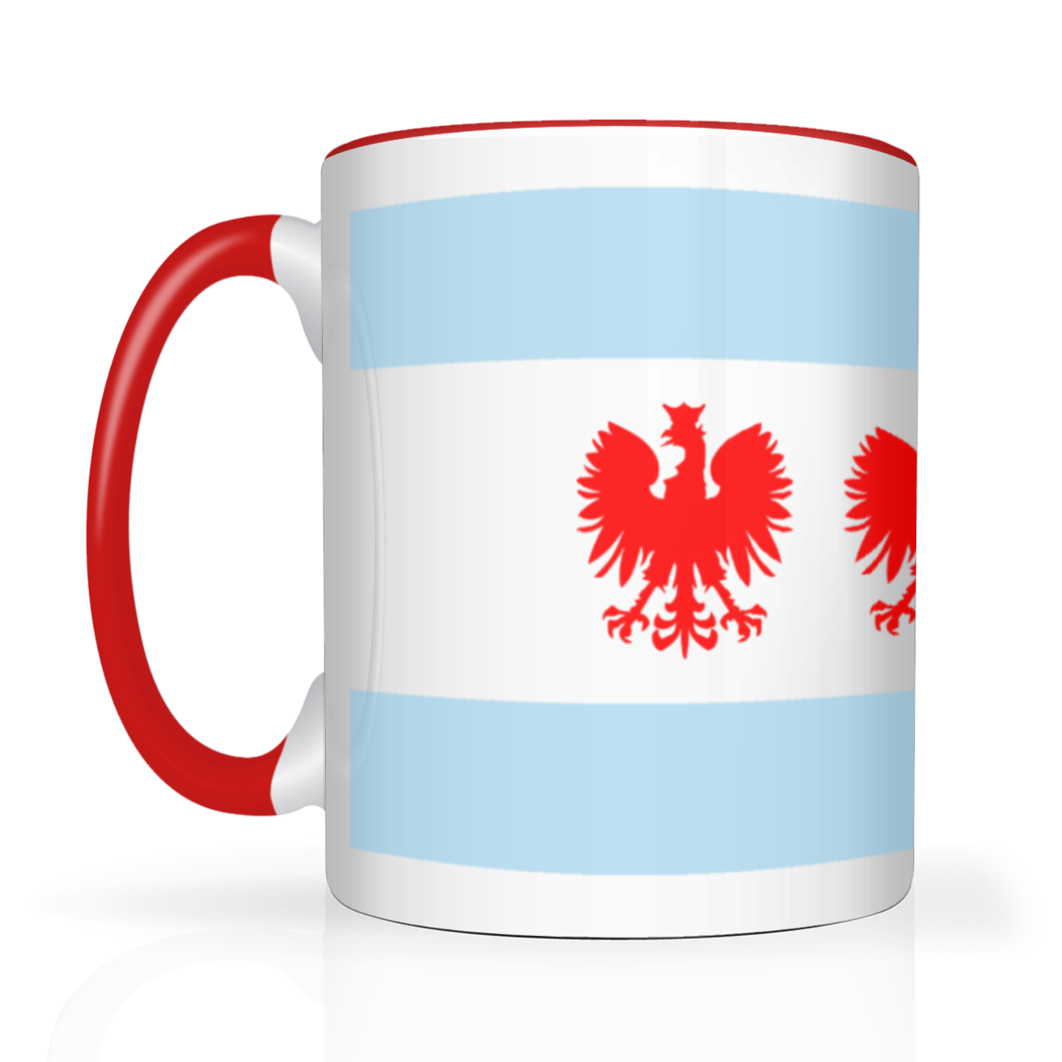 Chicago Flag Polish Four Eagle 2 Tone 15oz Mug