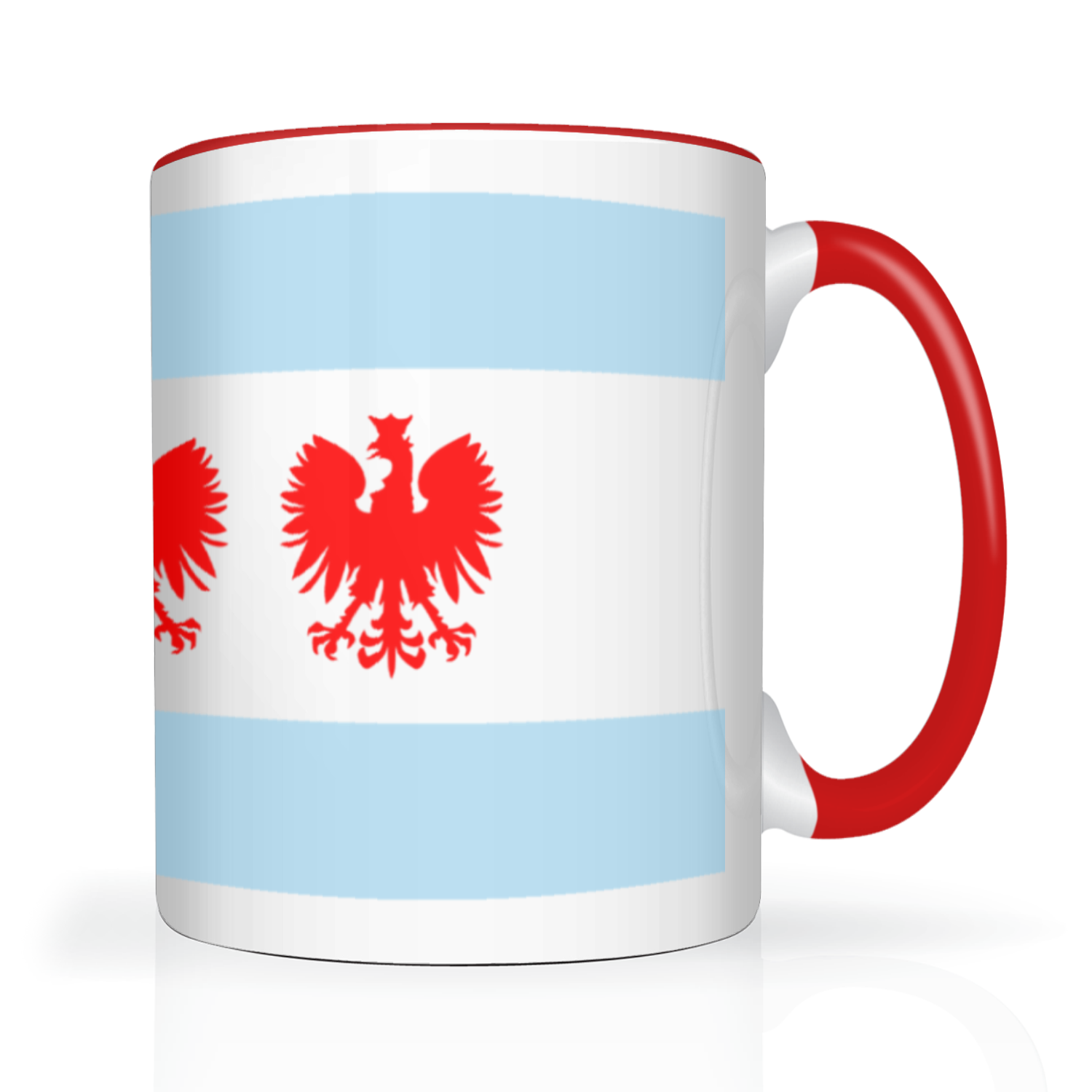 Chicago Flag Polish Four Eagle 2 Tone 15oz Mug