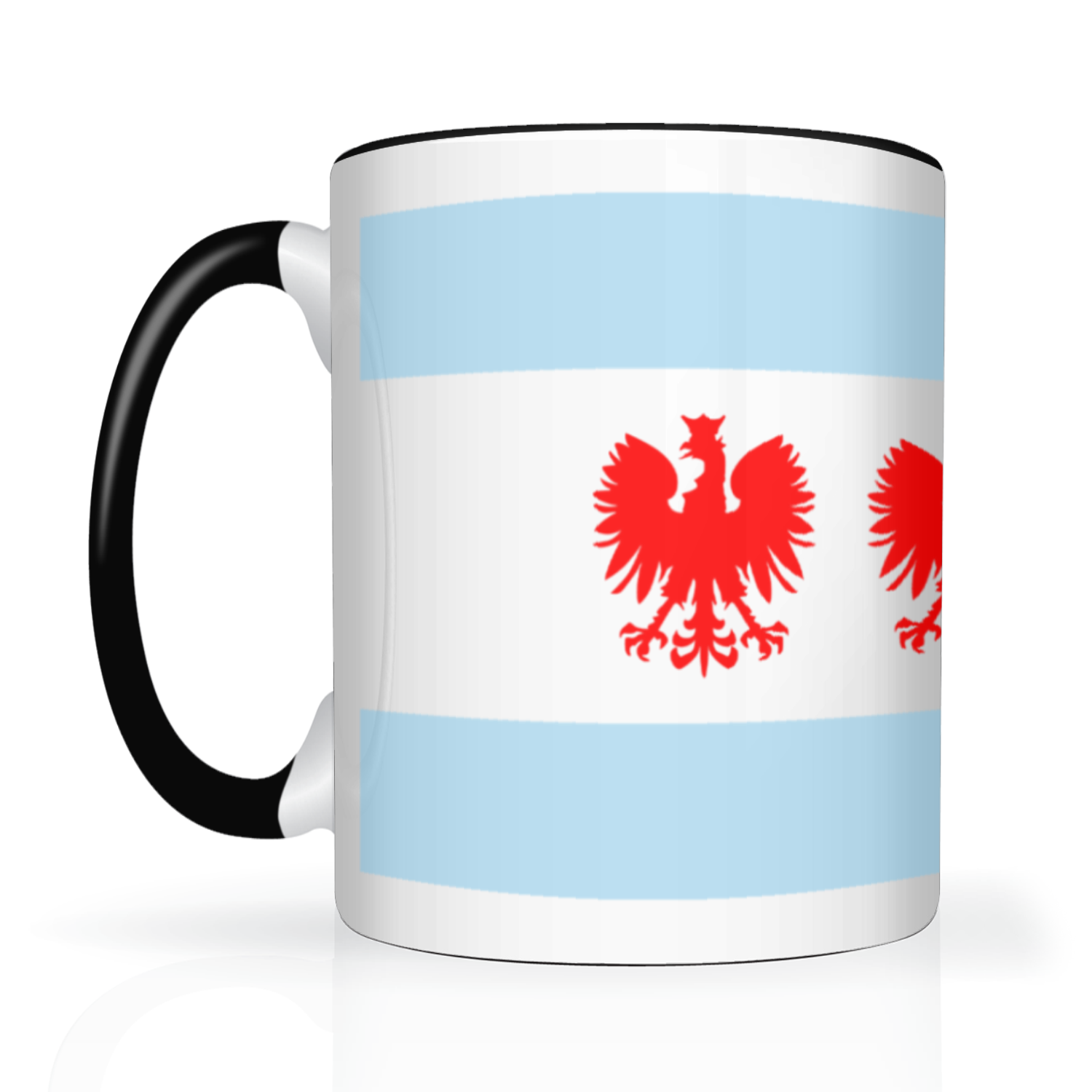 Chicago Flag Polish Four Eagle 2 Tone 15oz Mug