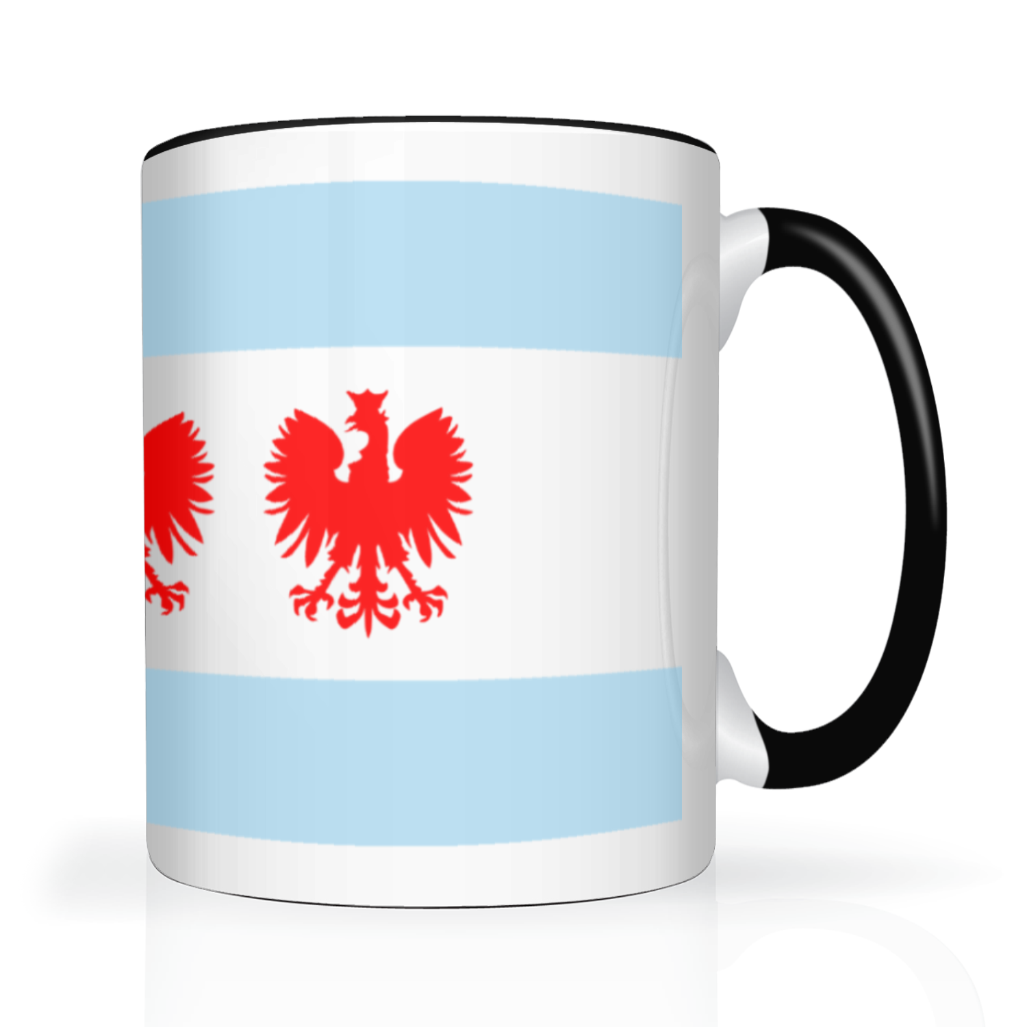 Chicago Flag Polish Four Eagle 2 Tone 15oz Mug