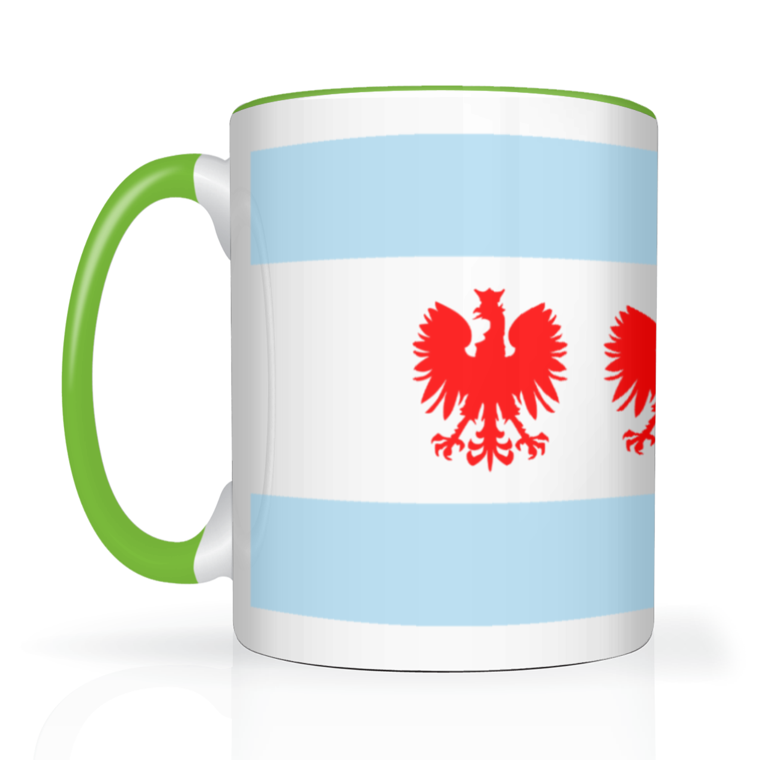 Chicago Flag Polish Four Eagle 2 Tone 15oz Mug