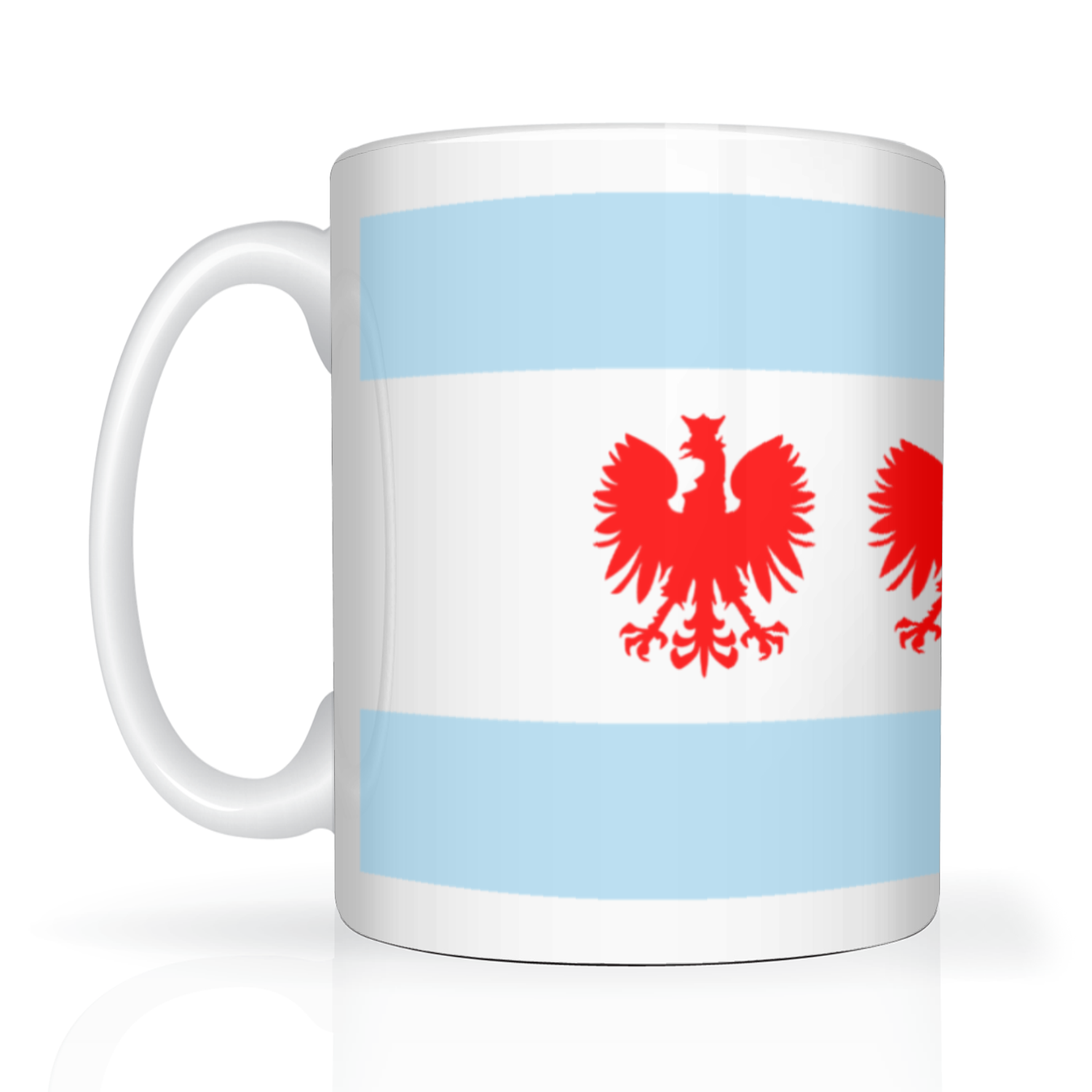 Chicago Flag Polish Four Eagle 2 Tone 15oz Mug