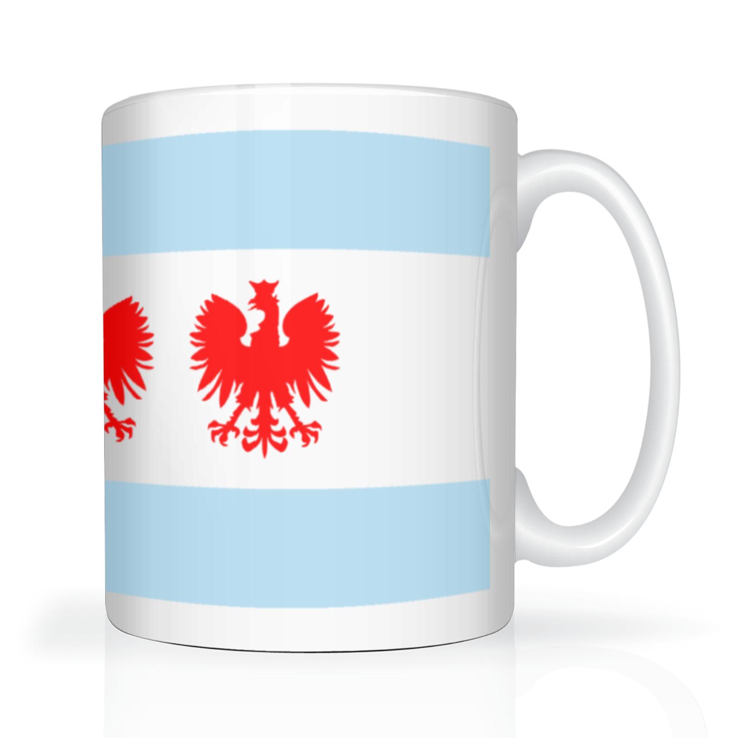 Chicago Flag Polish Four Eagle 2 Tone 15oz Mug