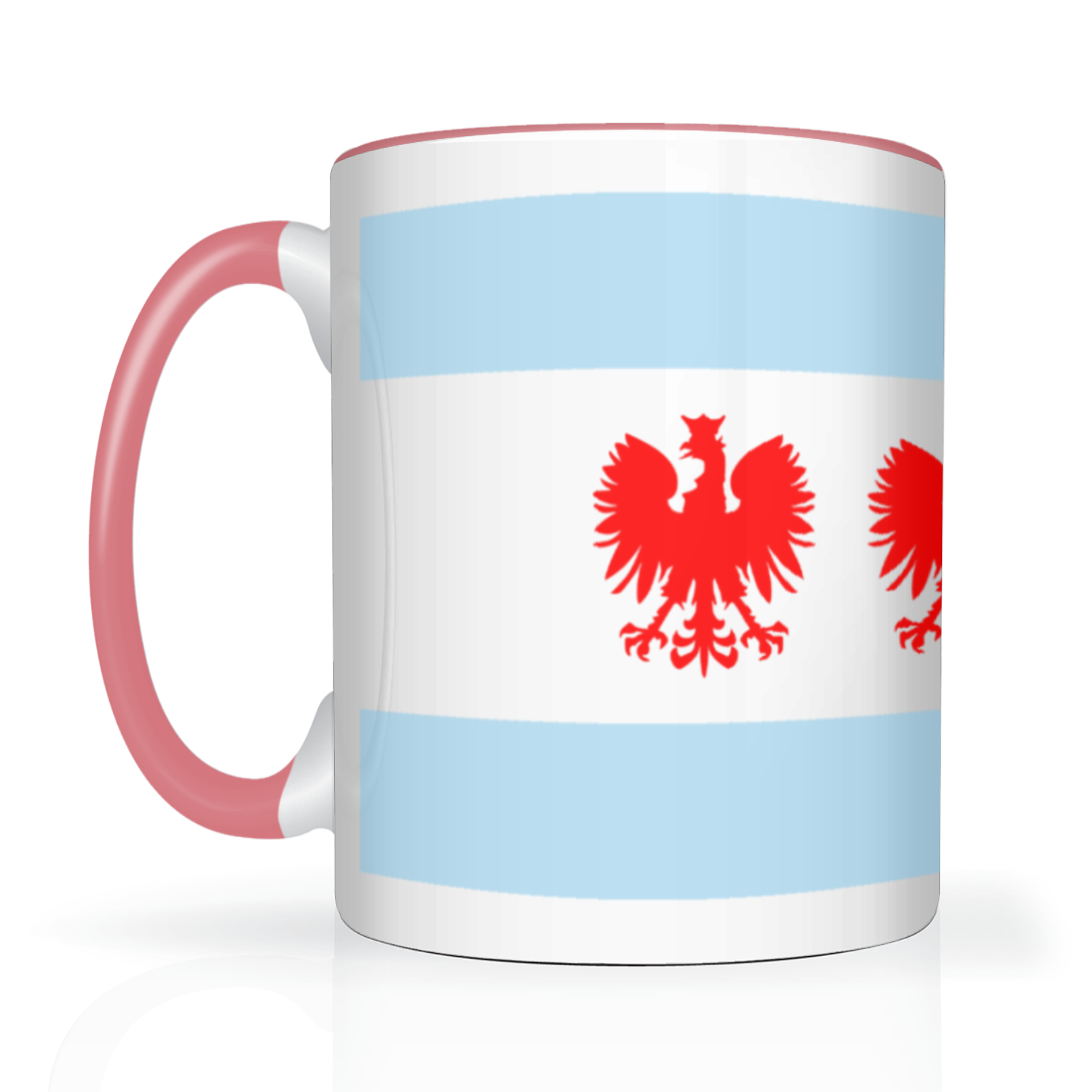 Chicago Flag Polish Four Eagle 2 Tone 15oz Mug
