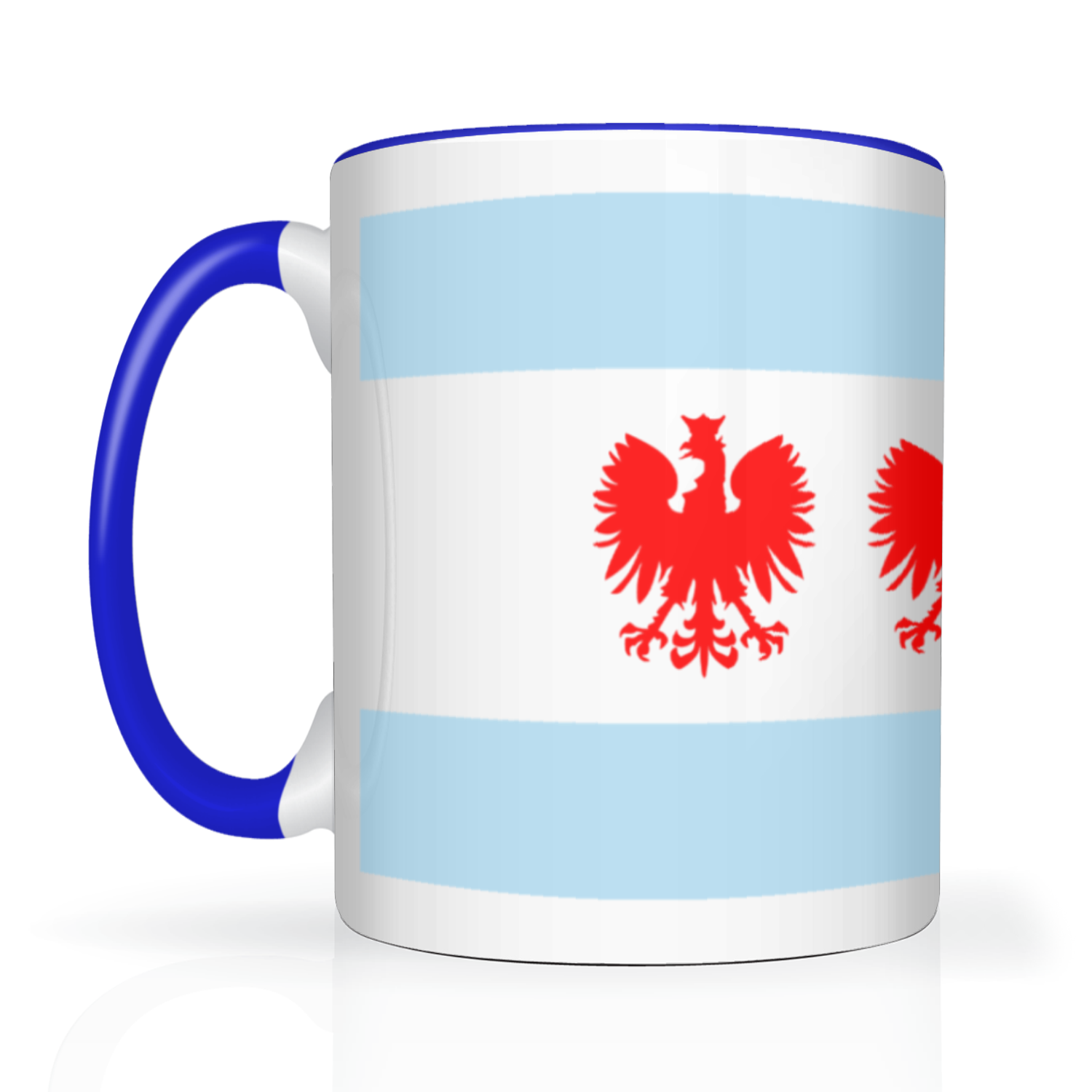 Chicago Flag Polish Four Eagle 2 Tone 15oz Mug