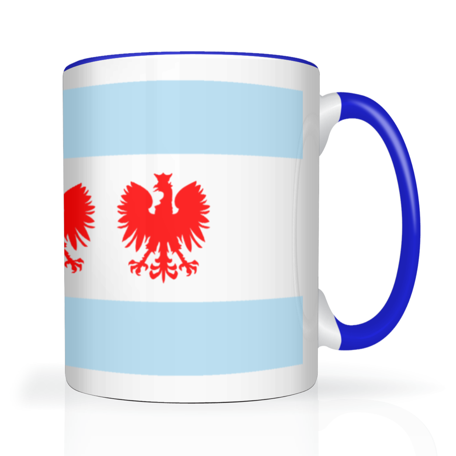Chicago Flag Polish Four Eagle 2 Tone 15oz Mug