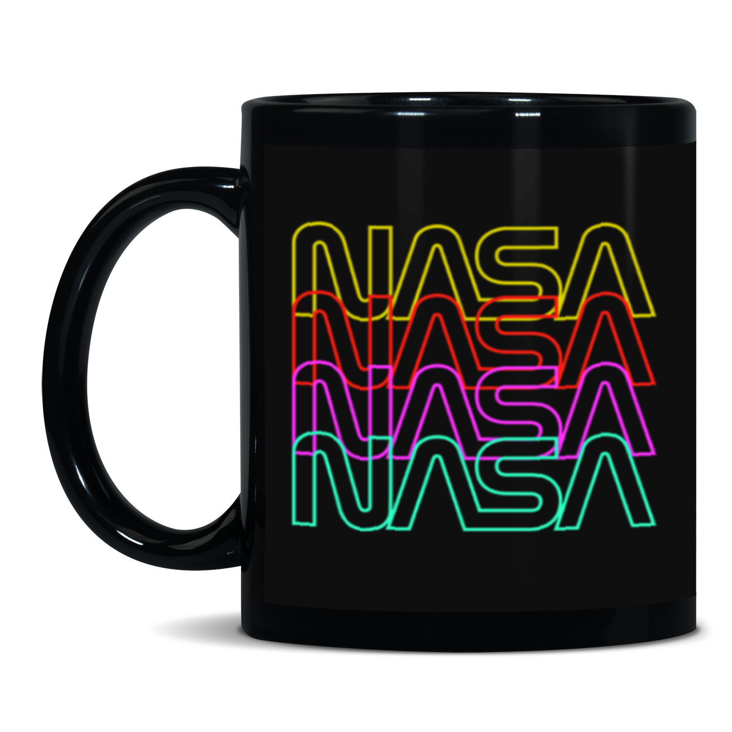 NASA Worm 11oz Black Patch Mug