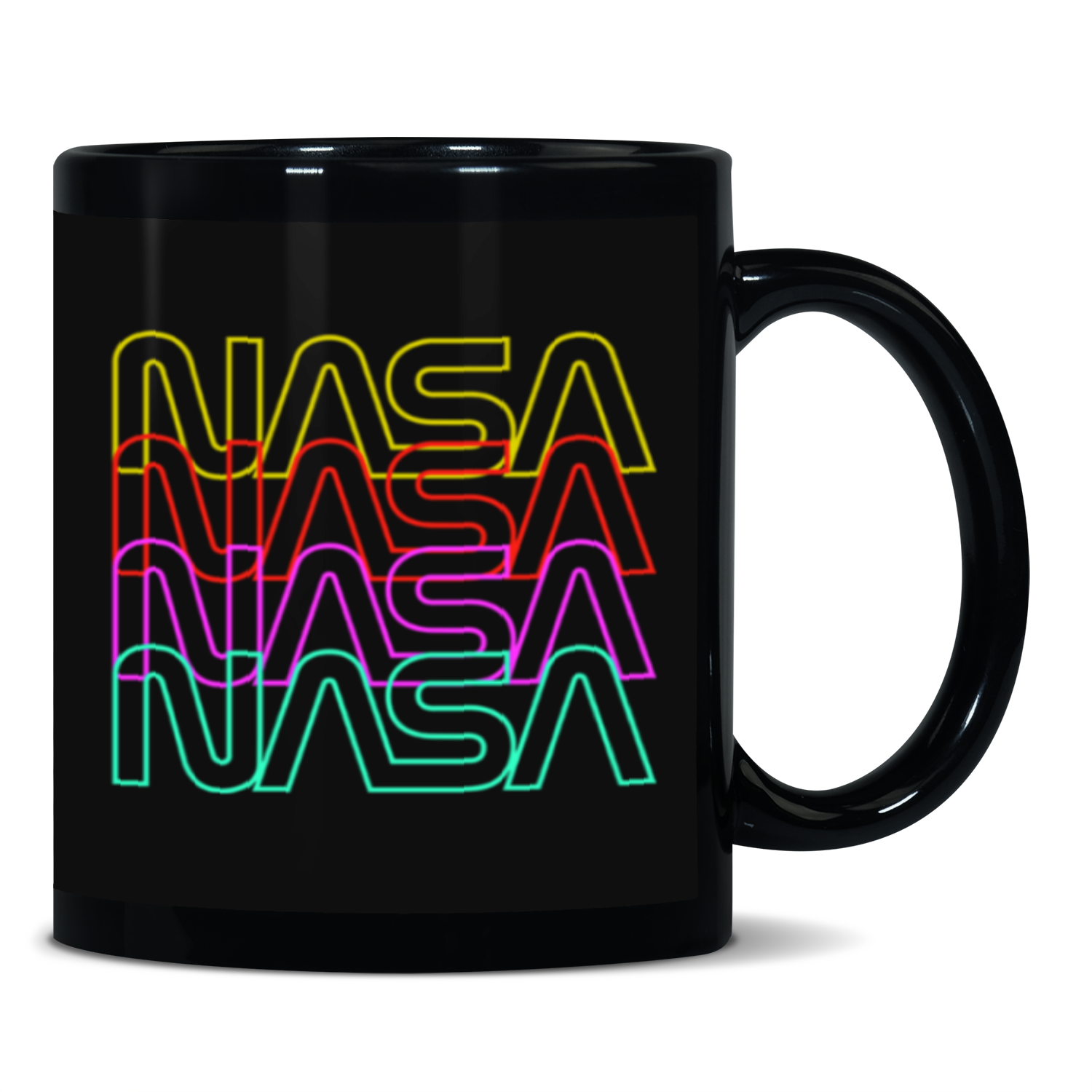 NASA Worm 11oz Black Patch Mug