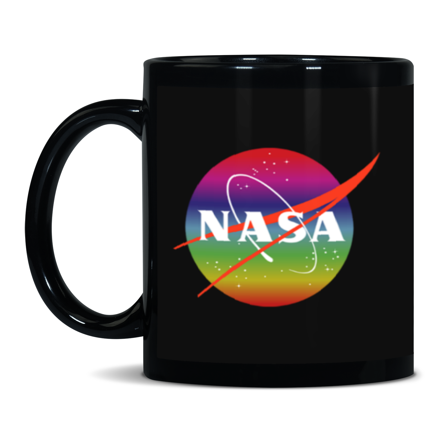 NASA Rainbow 11oz Black Patch Mug