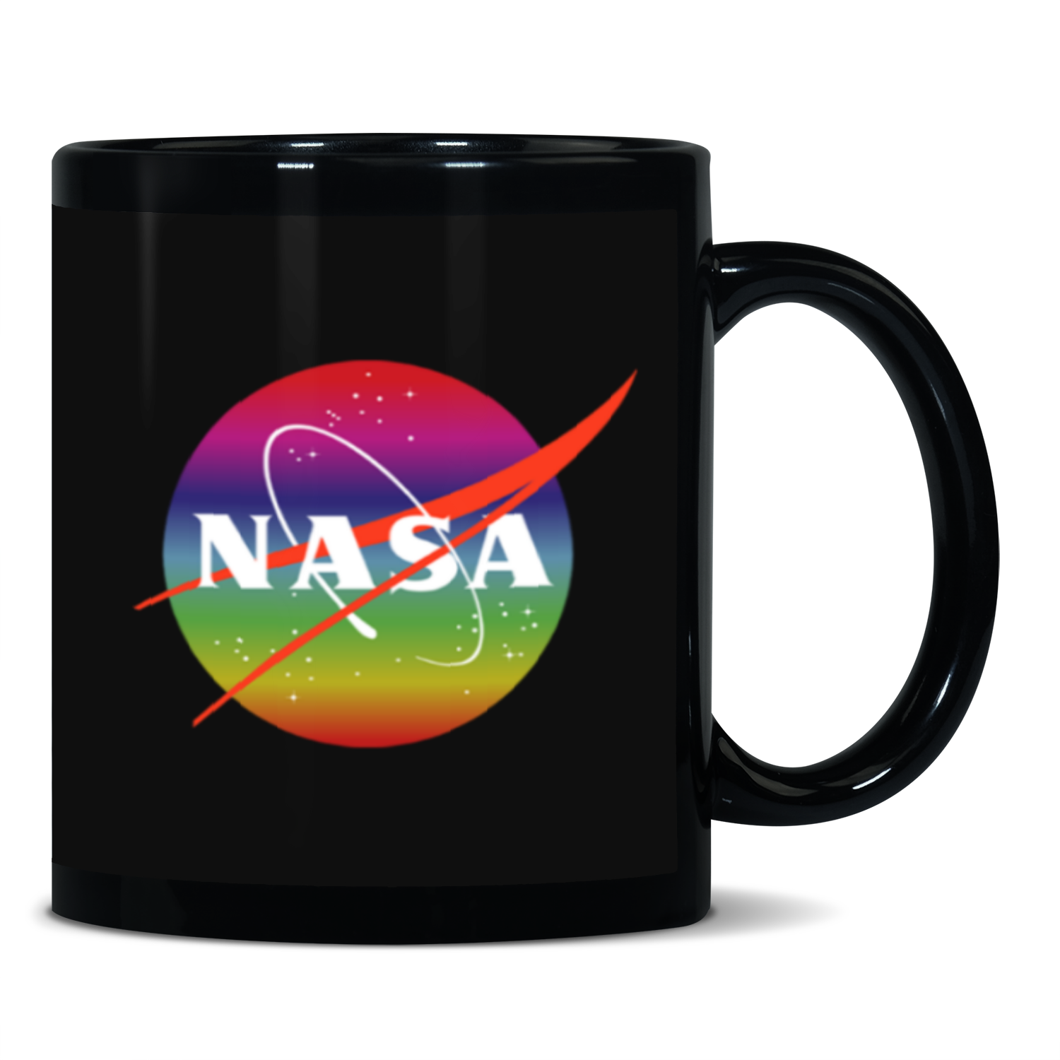NASA Rainbow 11oz Black Patch Mug