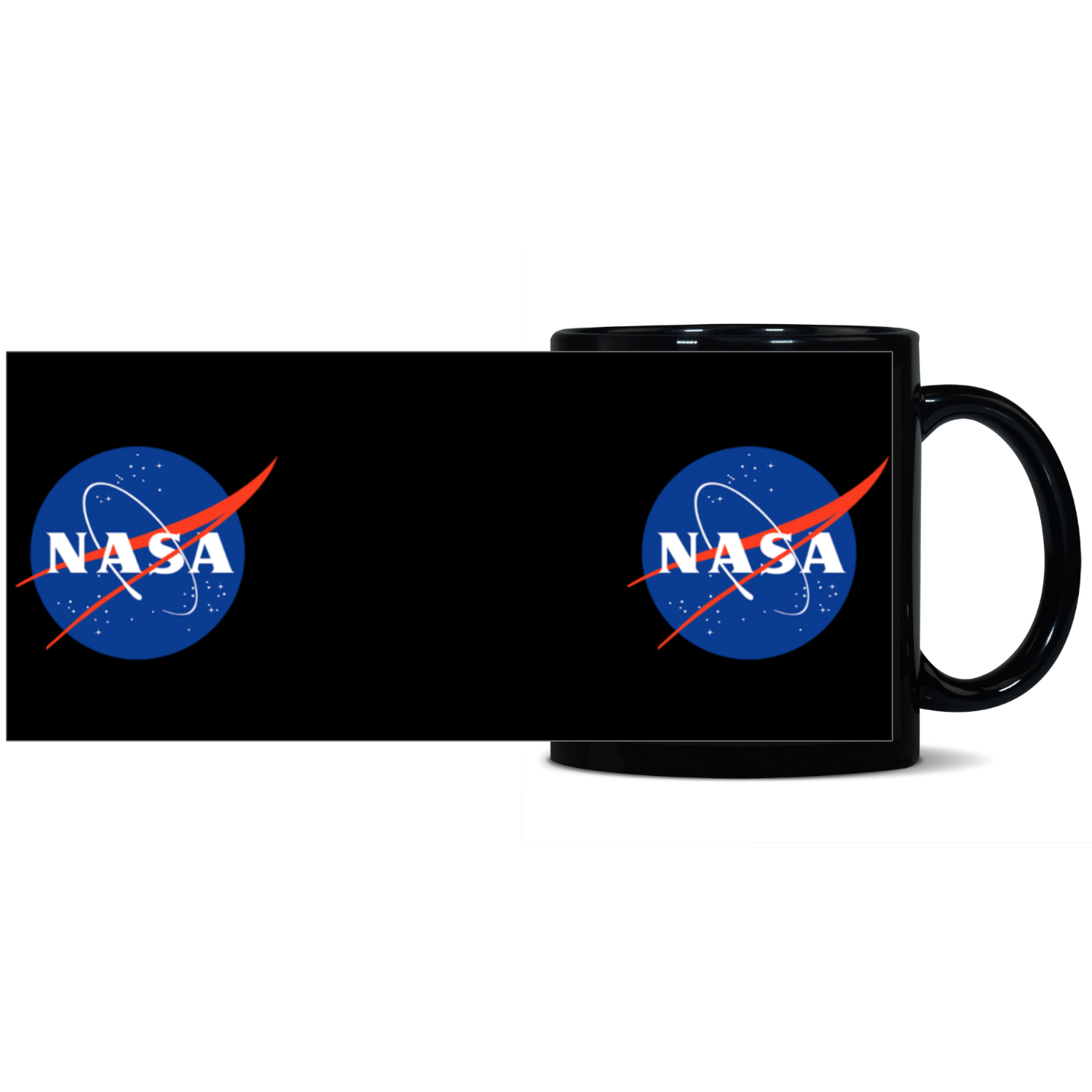 NASA Circle Logo 11oz Black Patch Mug