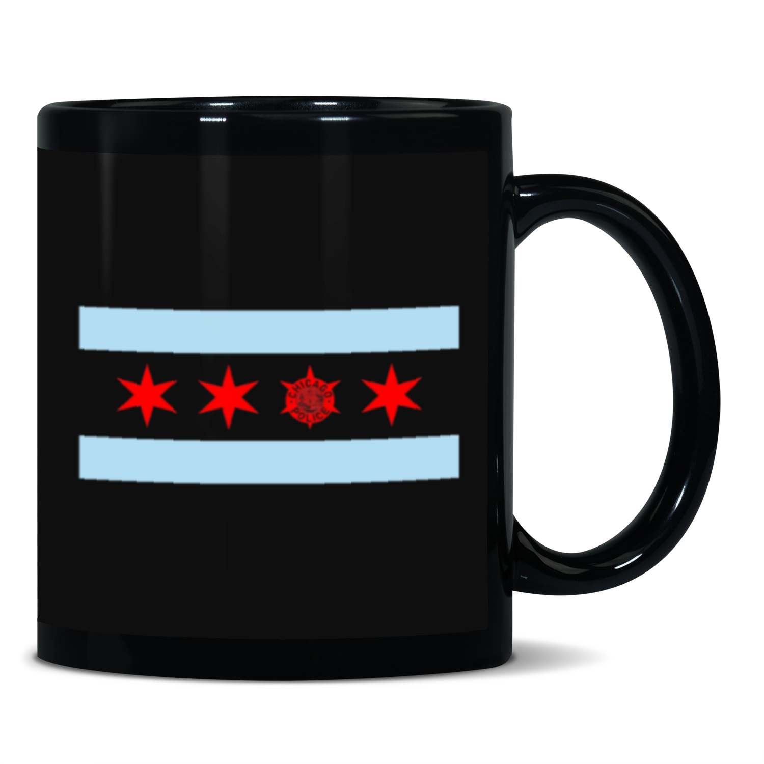 Chicago PD Flag Black Patch 11oz Mug