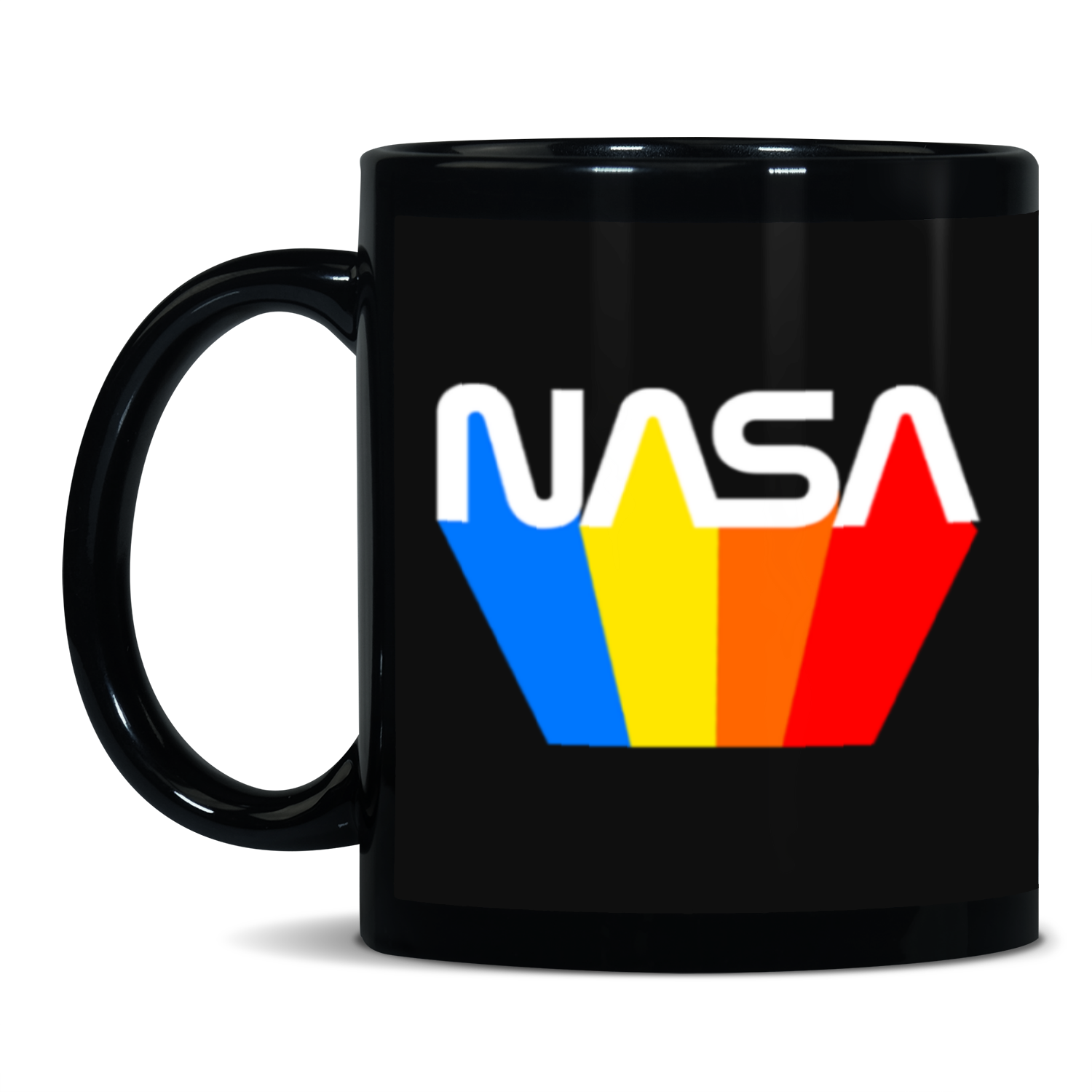 NASA 80's Retro Black Patch 11oz Mug