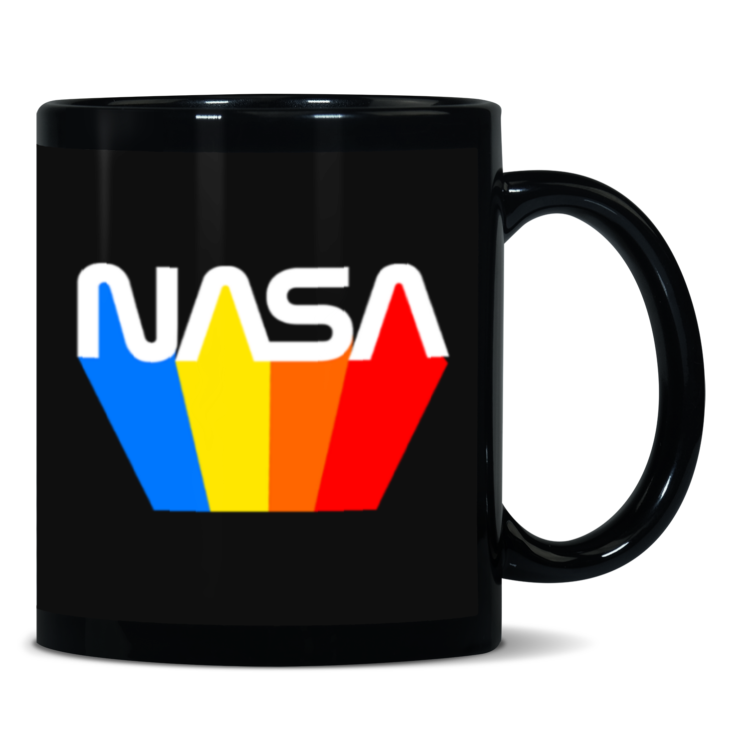 NASA 80's Retro Black Patch 11oz Mug