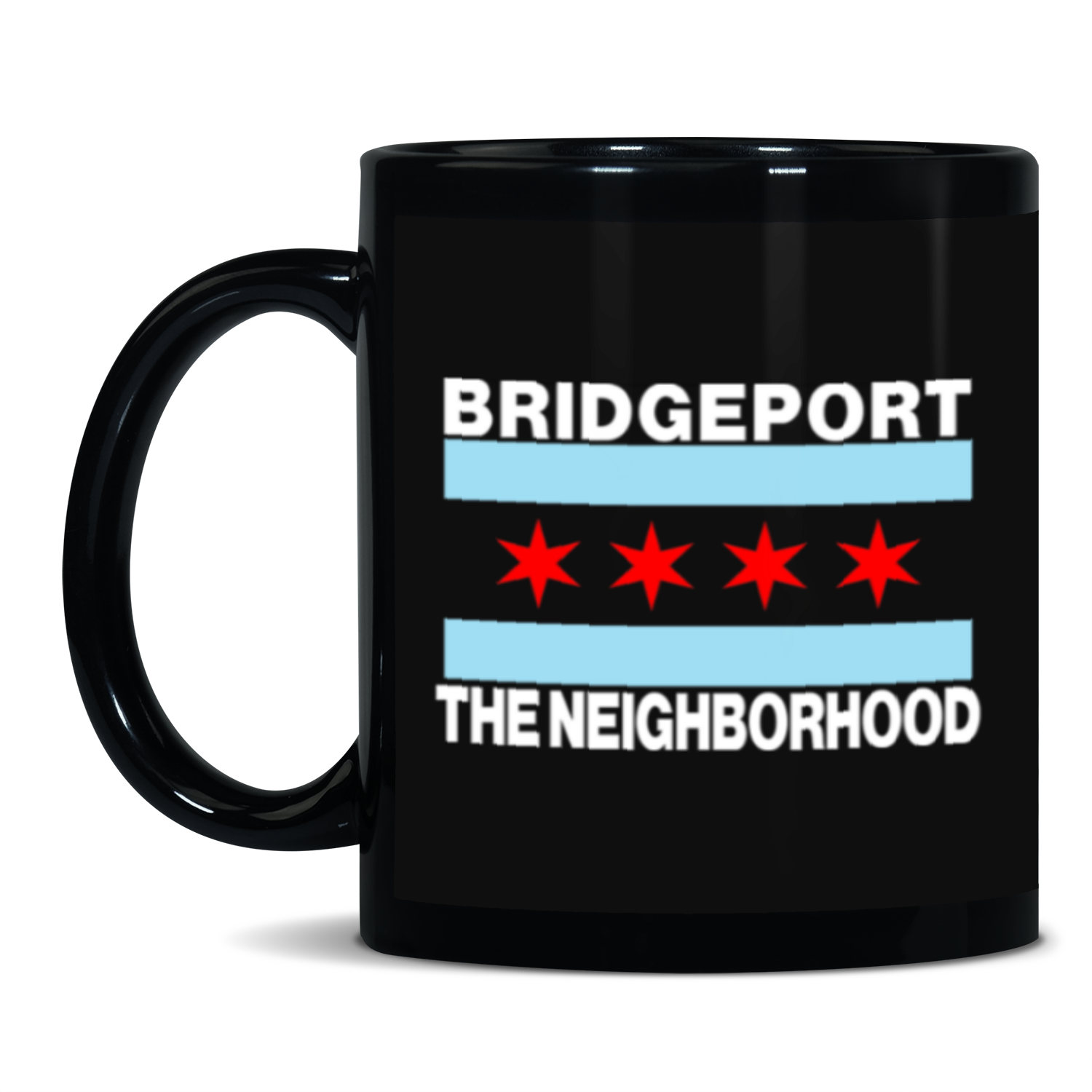 Chicago Flag Bridgeport Black Patch 11oz Mug