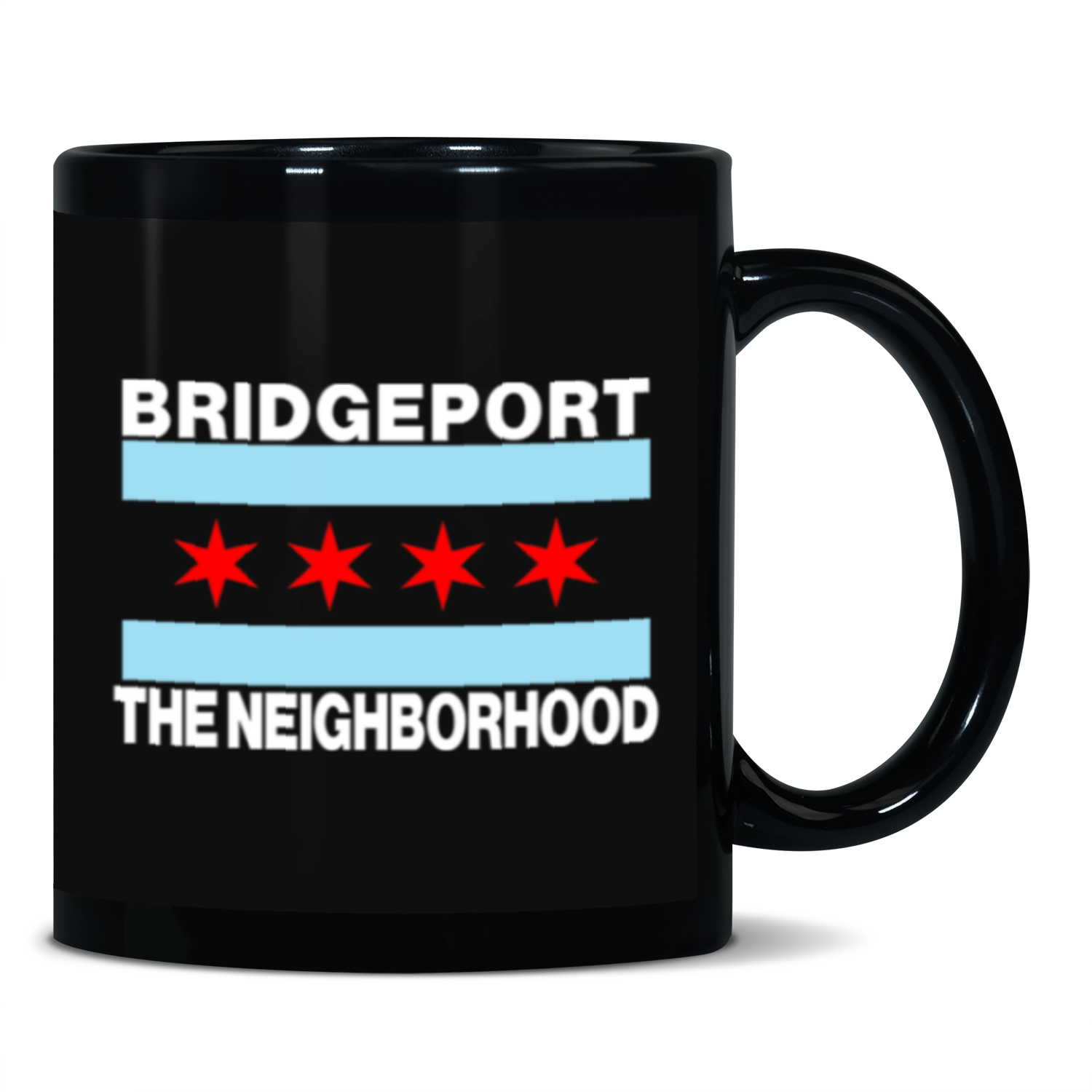 Chicago Flag Bridgeport Black Patch 11oz Mug