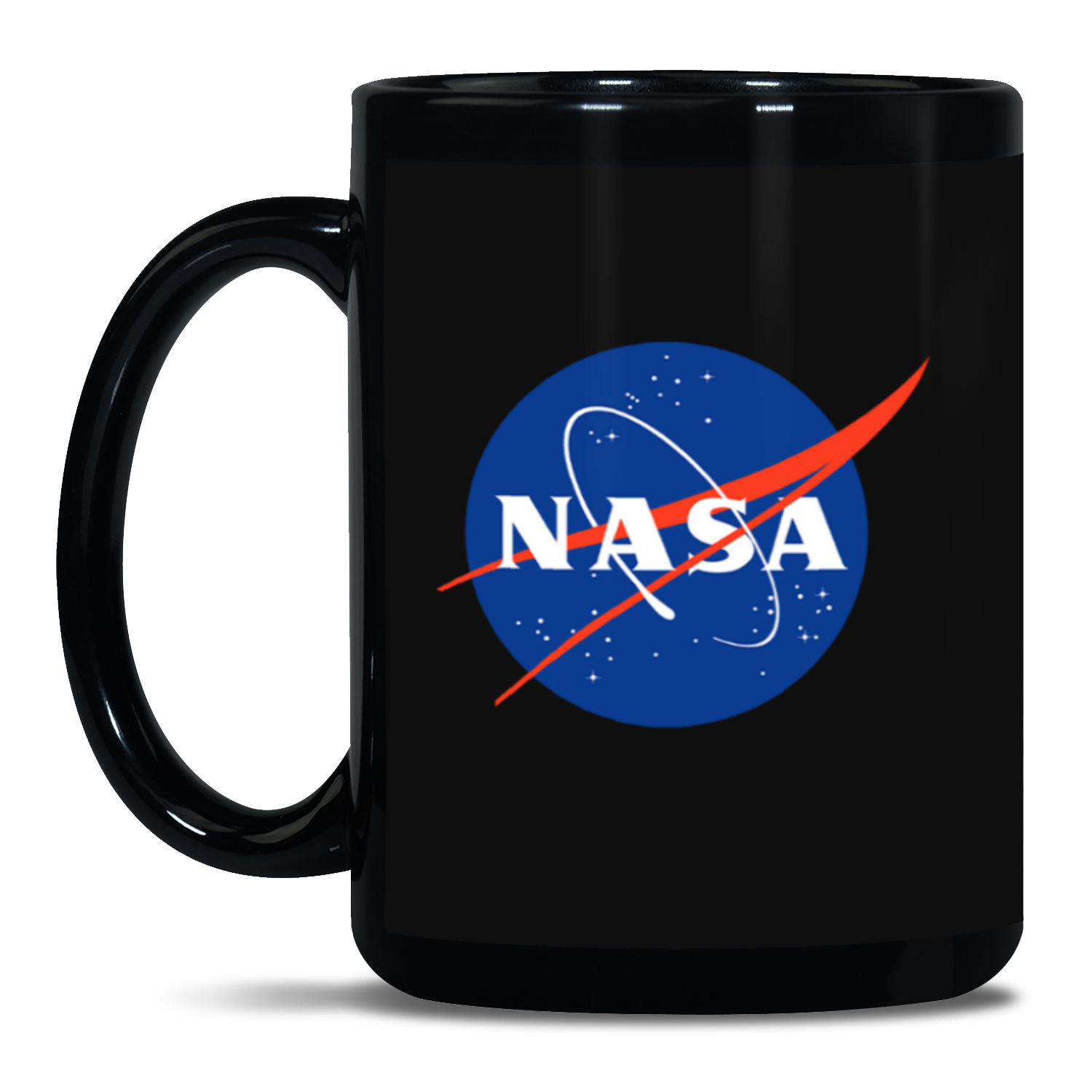 NASA Circle Logo 15oz Black Patch Mug
