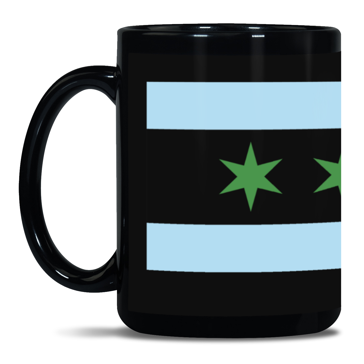 Chicago Flag St. Patty’s 15oz Black Patch Mug