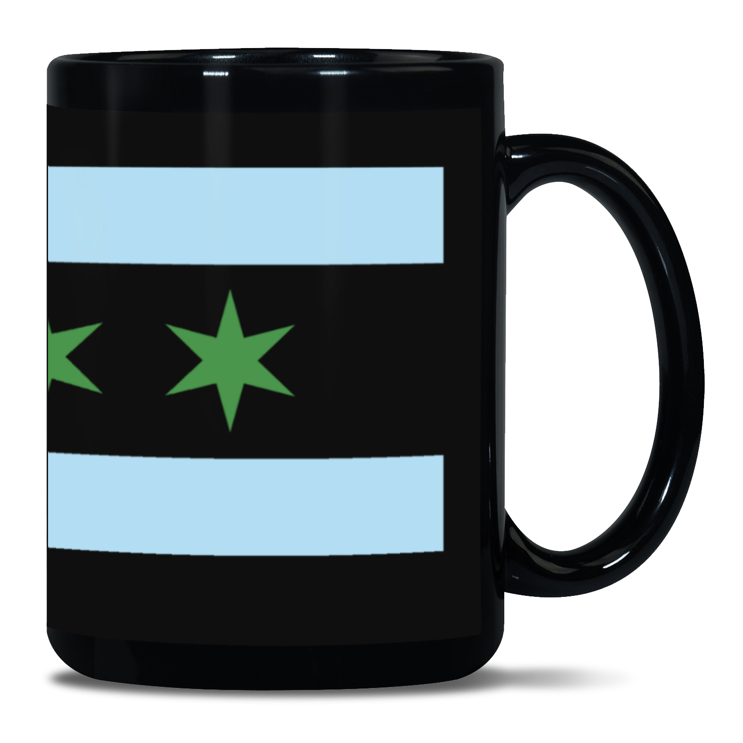 Chicago Flag St. Patty’s 15oz Black Patch Mug