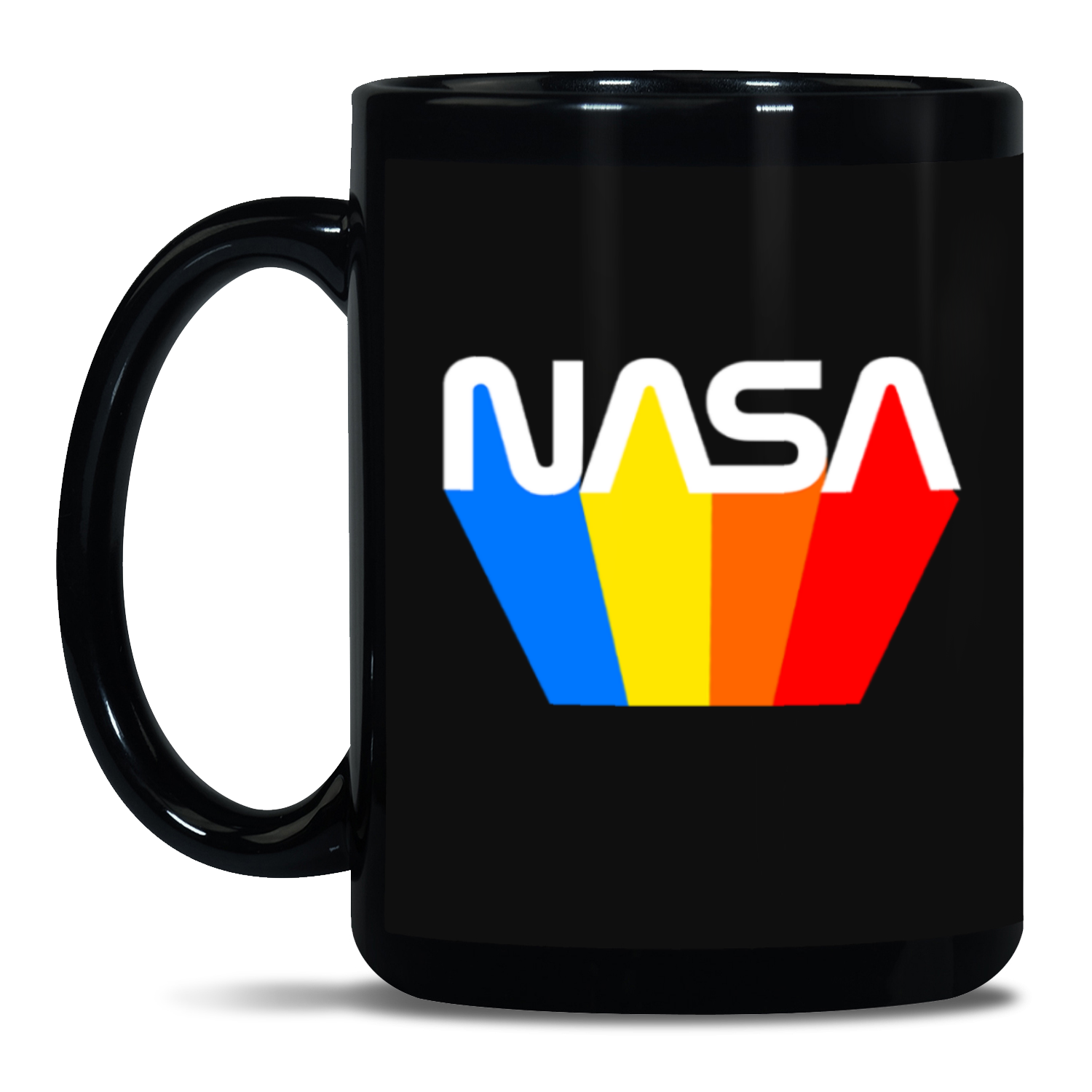 NASA 80's Retro Black Patch 15oz Mug
