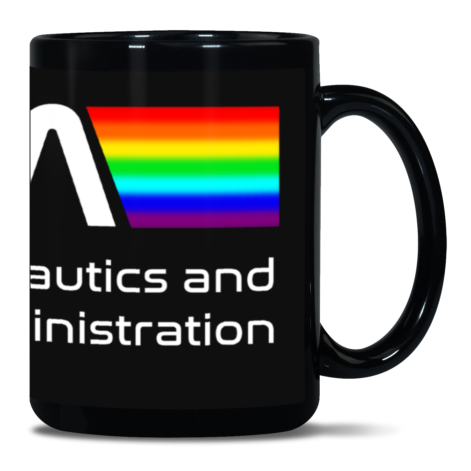 NASA Space Logo Black Patch 15oz Mug