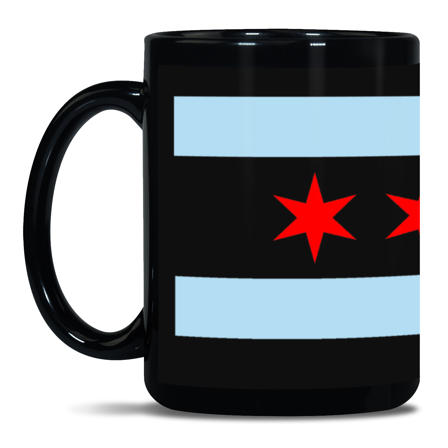 Chicago Flag Polish Single Eagle Black Patch Mug