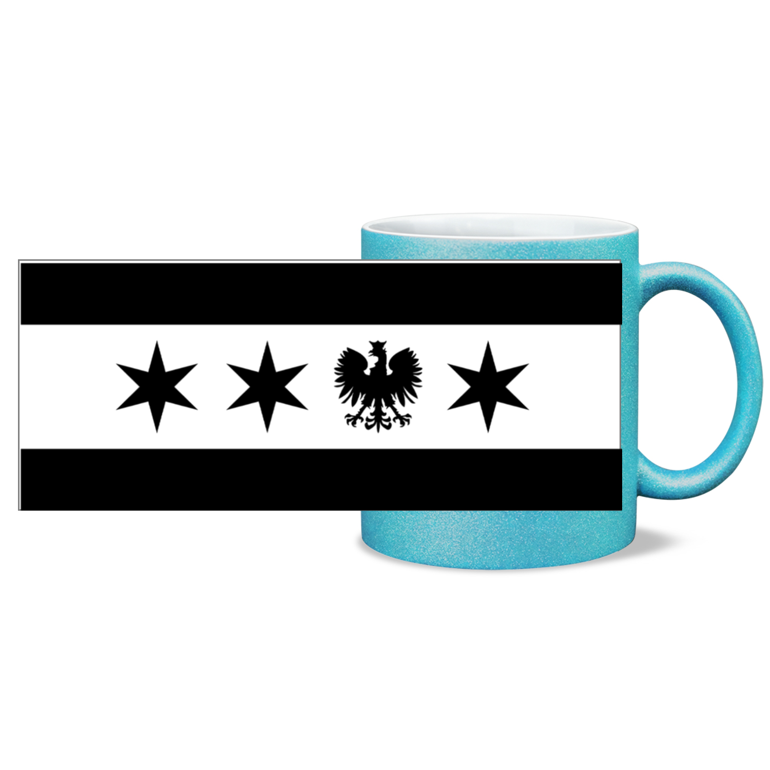 Chicago Flag Polish Single Eagle Sparkling 15oz Mug
