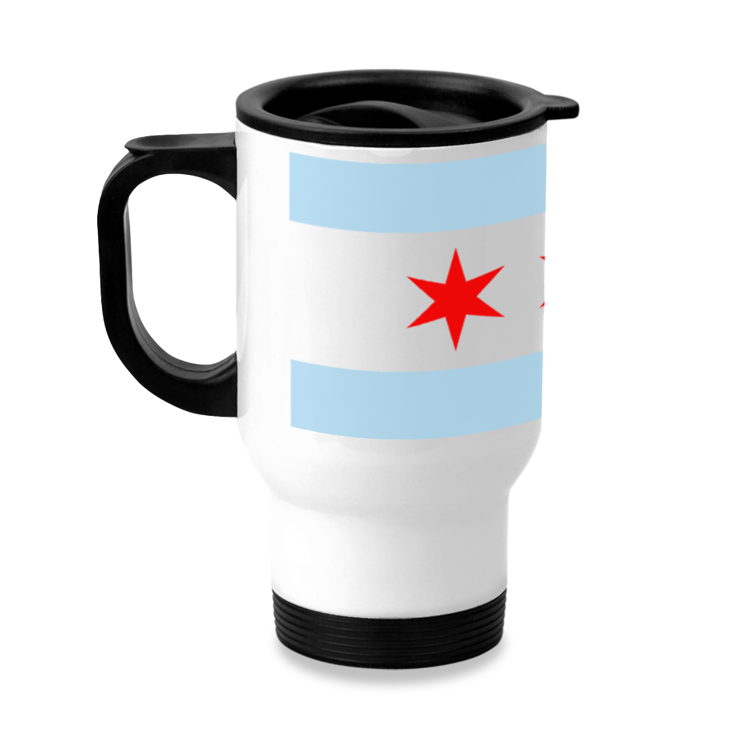 Chicago Flag Polish Single Eagle Travel Mug