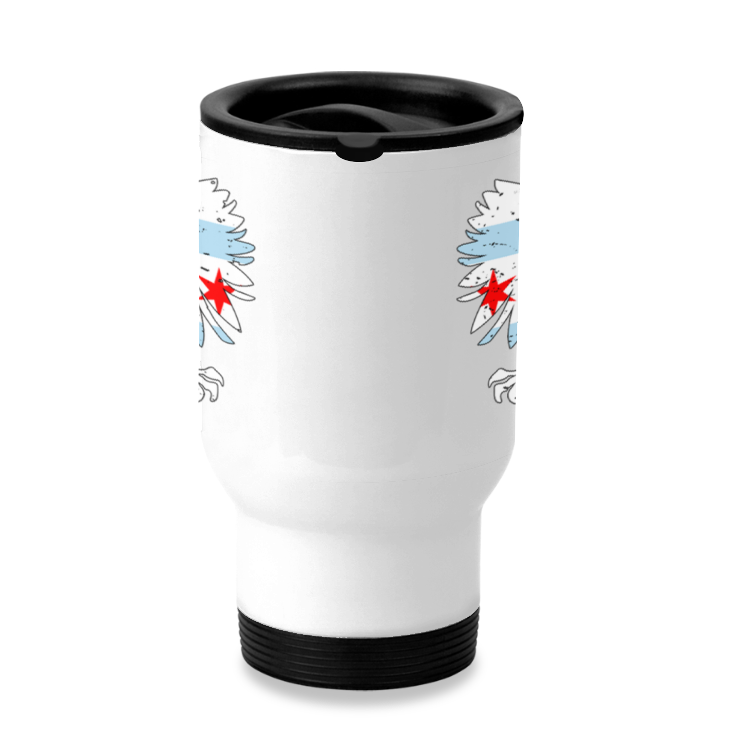 Chicago Flag Polish Eagle Travel Mug
