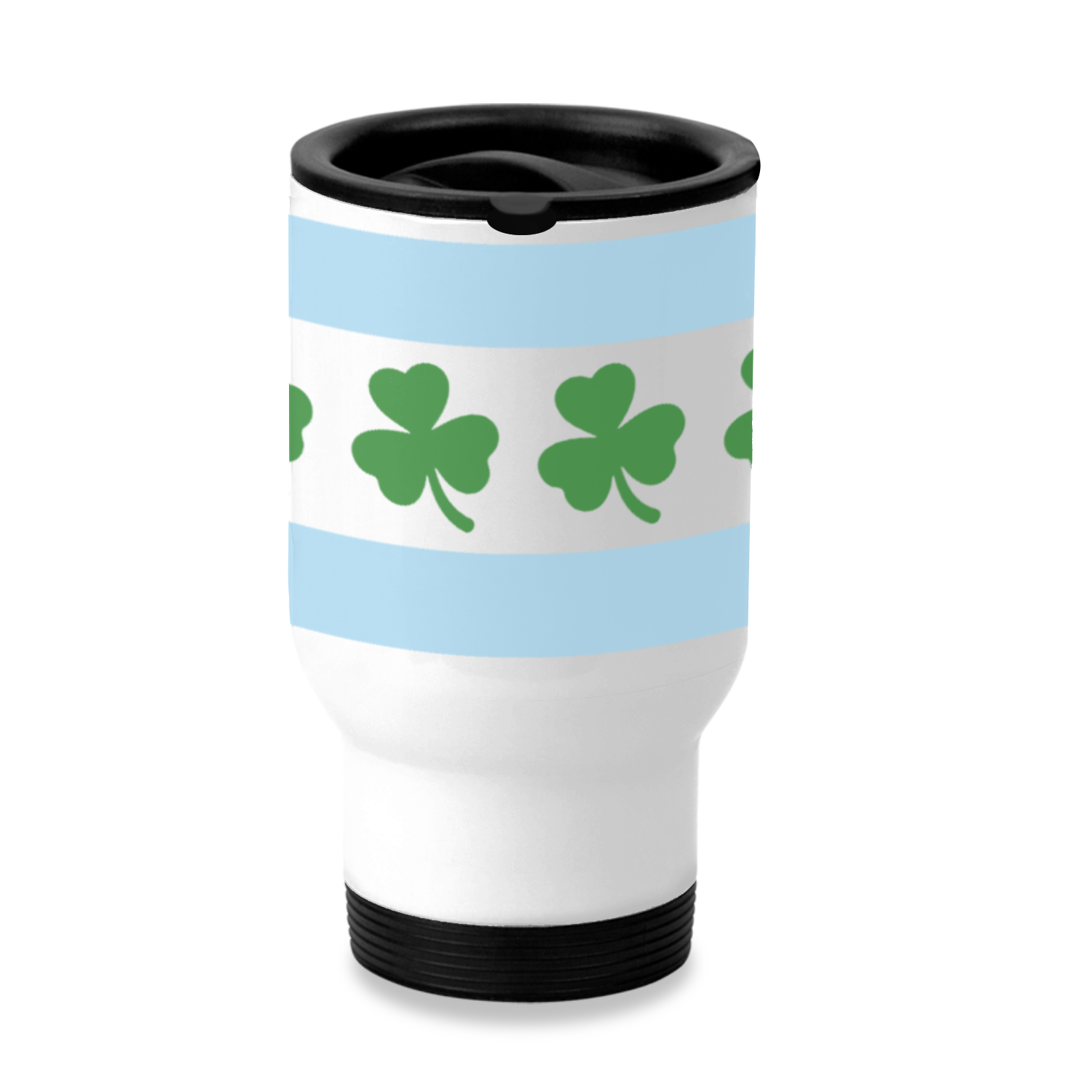 Chicago Flag Shamrock Travel Mug