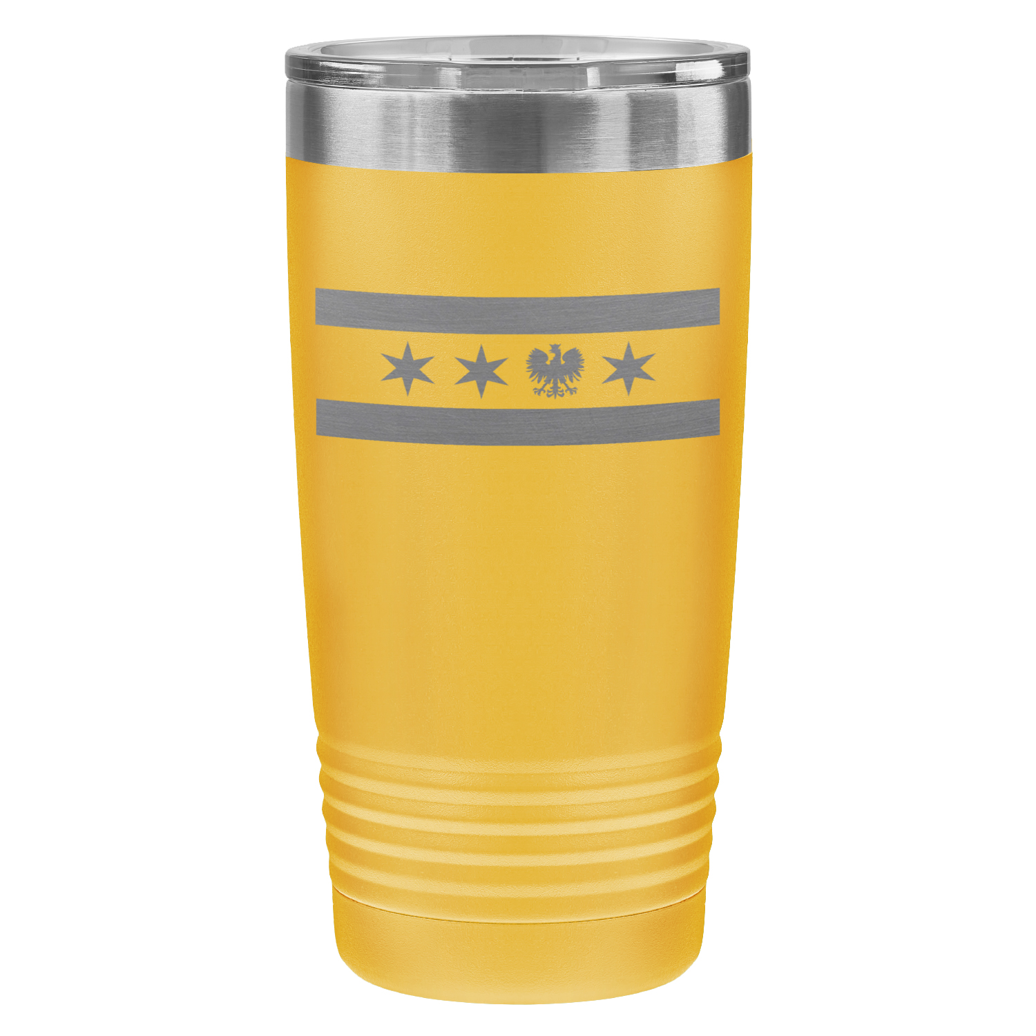 Chicago Flag Polish Single Eagle 20oz Lazer Tumbler