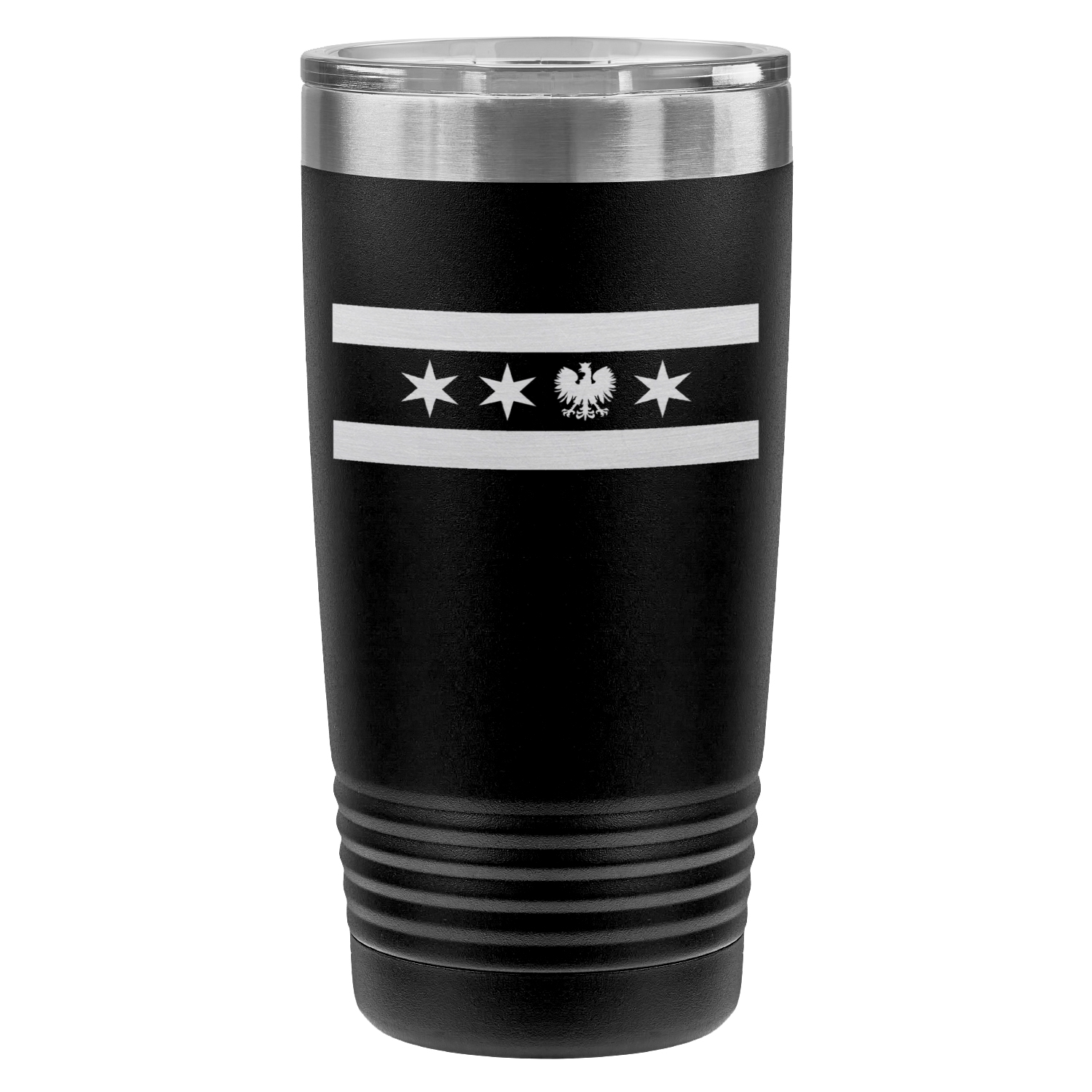 Chicago Flag Polish Single Eagle 20oz Lazer Tumbler