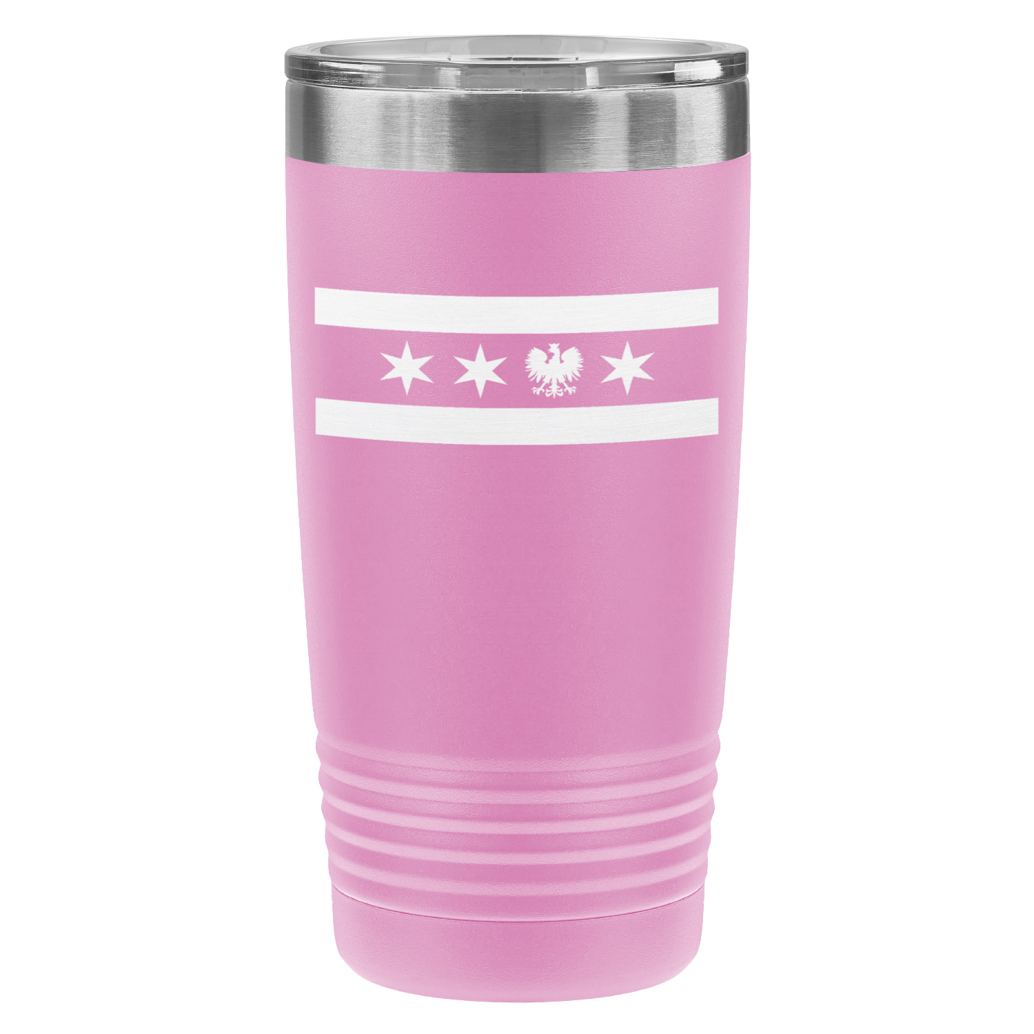 Chicago Flag Polish Single Eagle 20oz Lazer Tumbler