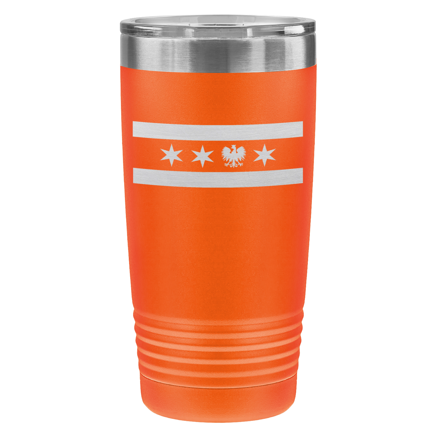 Chicago Flag Polish Single Eagle 20oz Lazer Tumbler