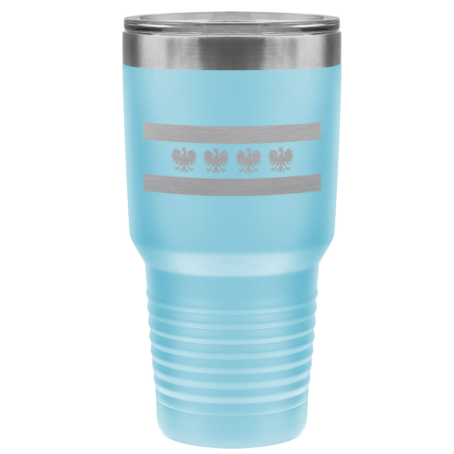 Chicago Flag Polish Four Eagle 30oz Lazer Tumbler
